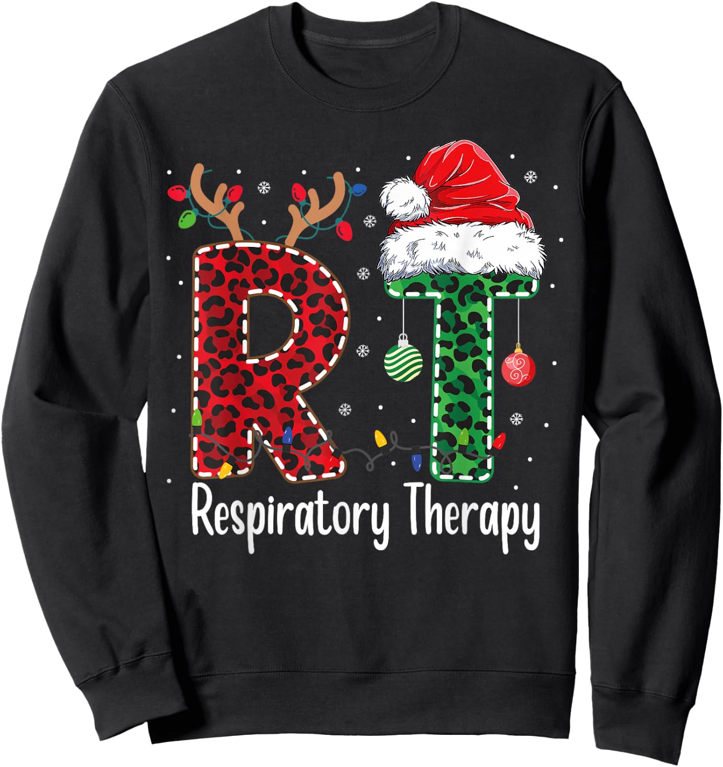 Respiratory Therapist funny christmas Future Nurse design Sweatshirt - Sweatshirt | Black