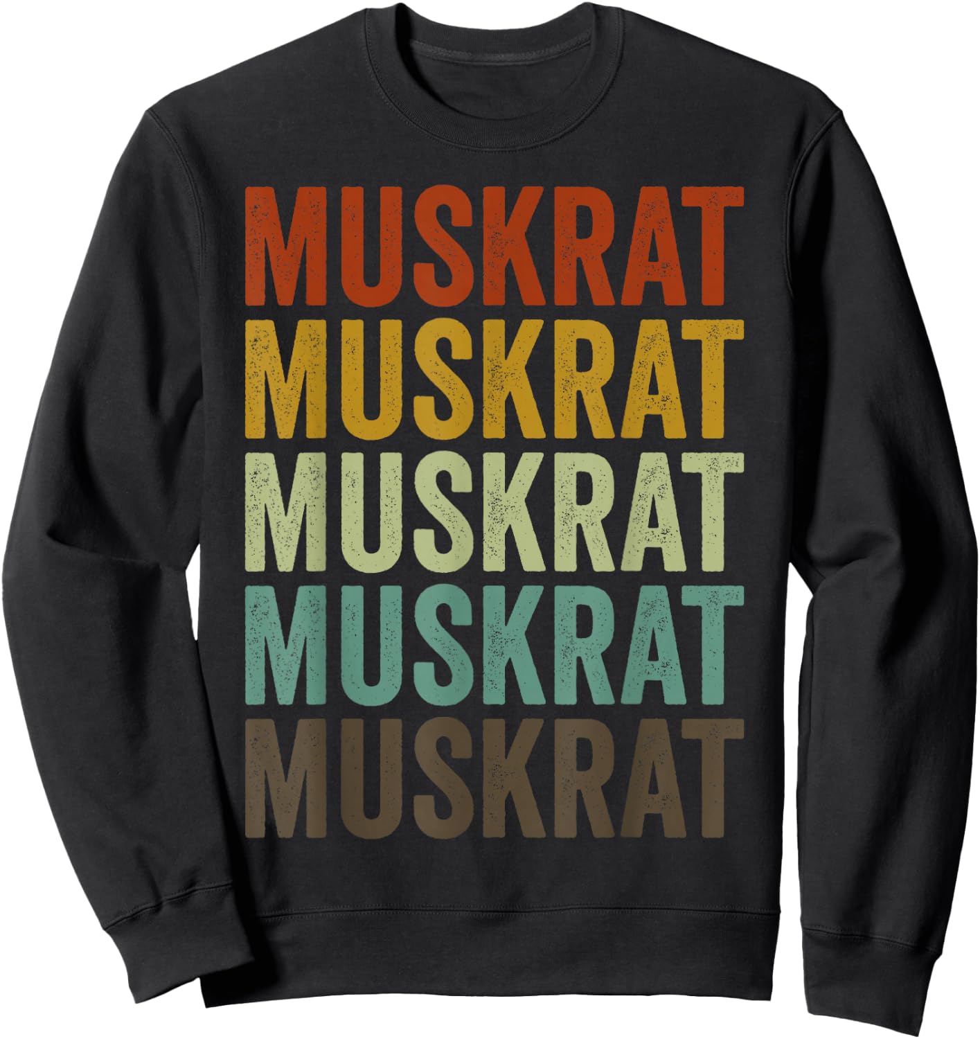 Muskrat Retro Sweatshirt - Sweatshirt | Black