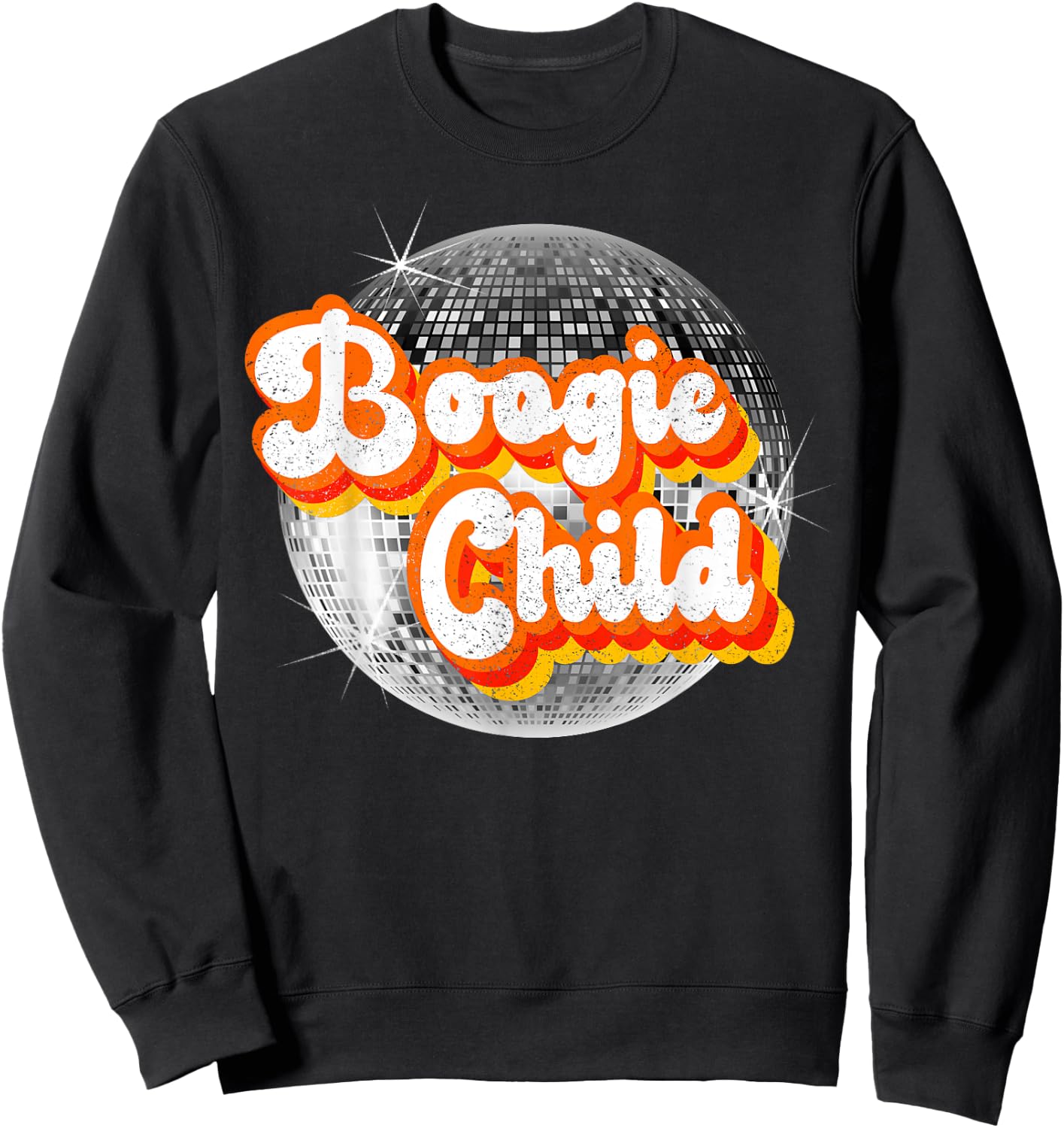 Funky Vintage Retro Disco Dancer 70s Boogie Child Party Time Sweatshirt - Sweatshirt | Black