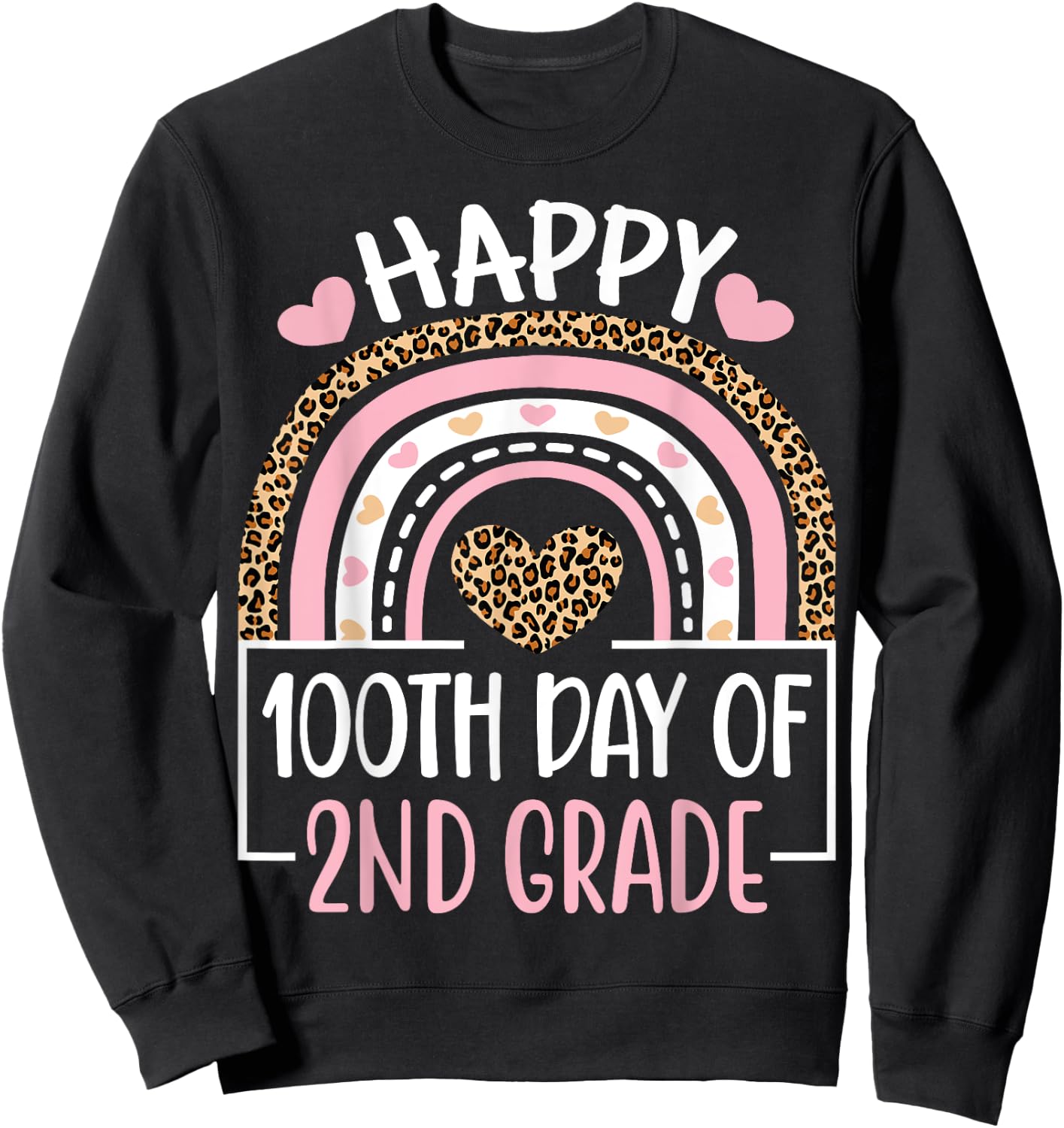 100th Day Of 2nd Grade Funny 100 Days Of School Teacher Sweatshirt - Sweatshirt | Black