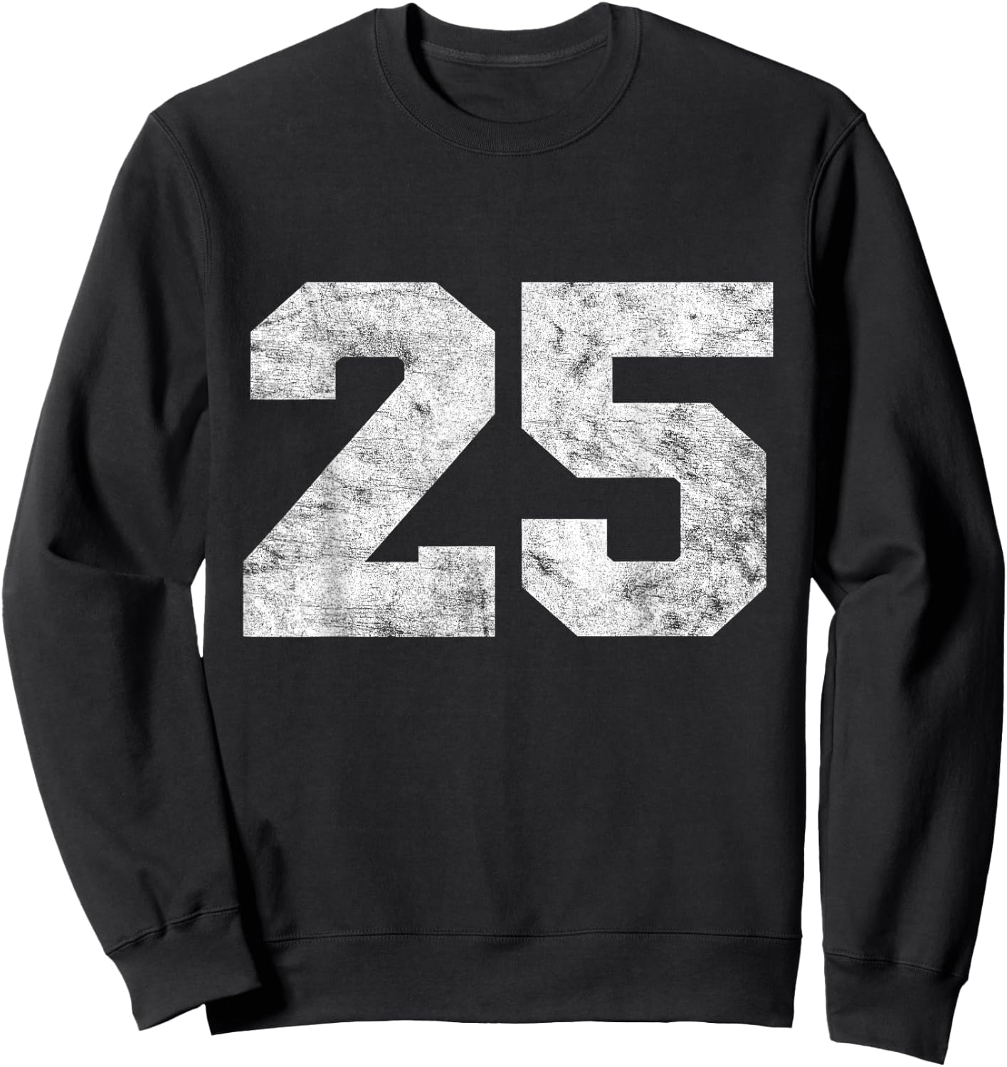 Vintage Lucky Number 25 Birthday Sports Player Team Athlete Sweatshirt - Sweatshirt | Black