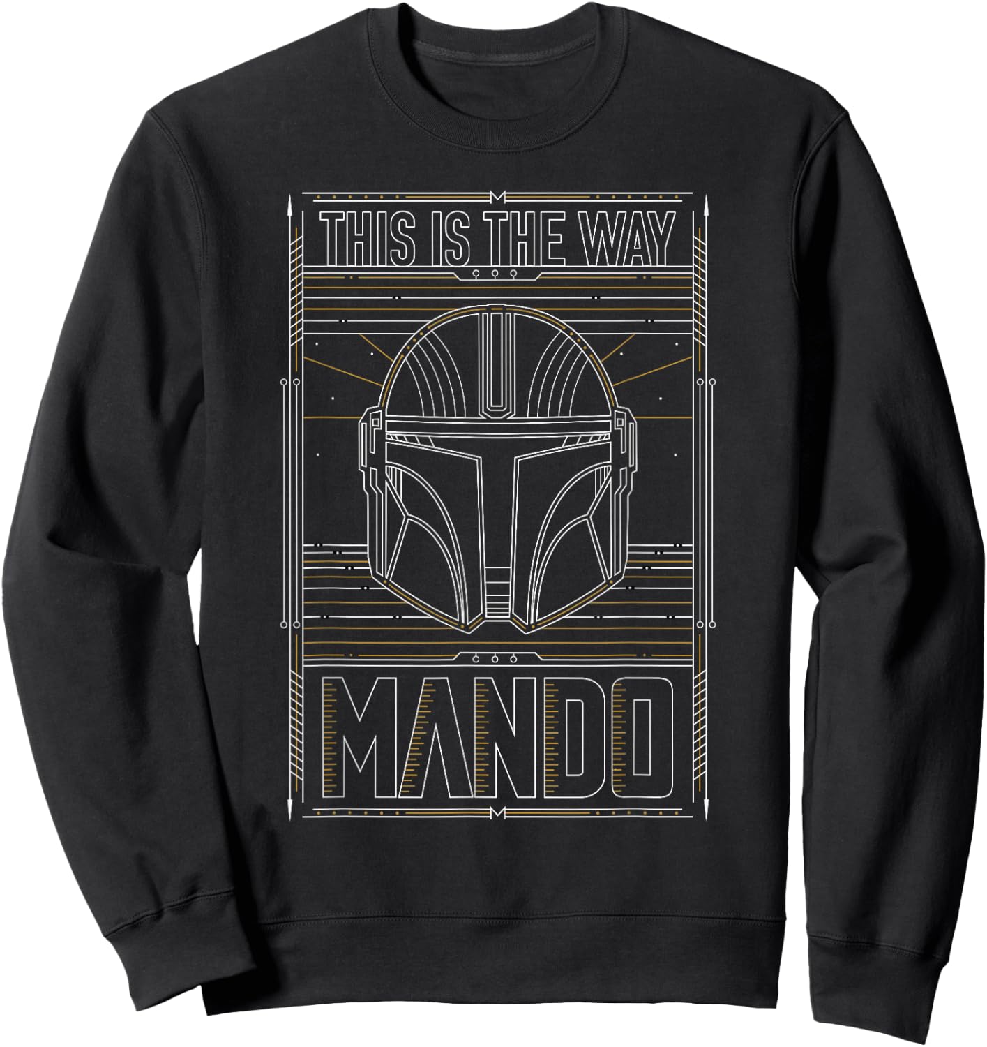 Star Wars: The Mandalorian This Is The Way Line Art Badge Sweatshirt - Sweatshirt | Black