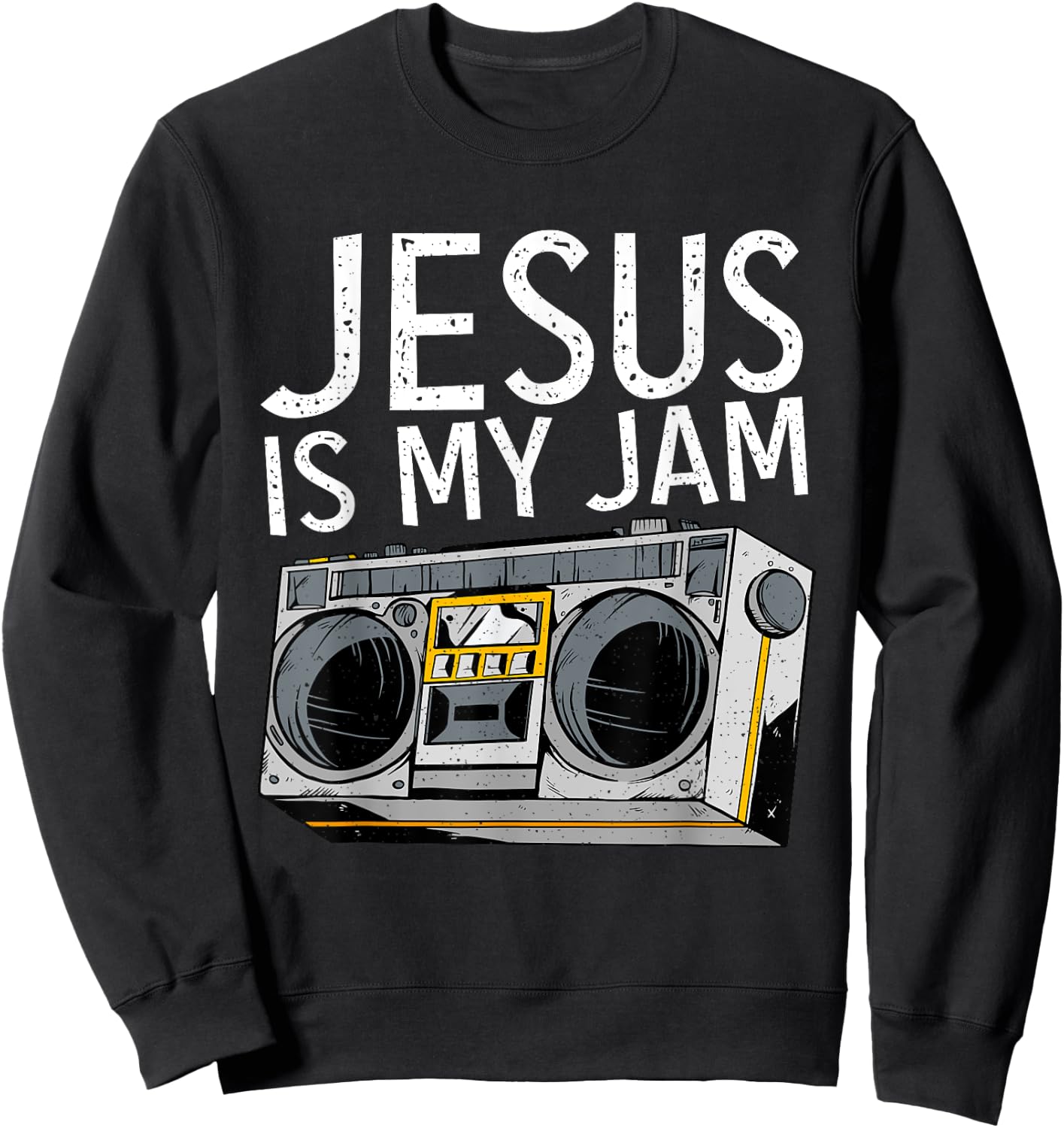 Jesus is my jam God Religious Sweatshirt - Sweatshirt | Black