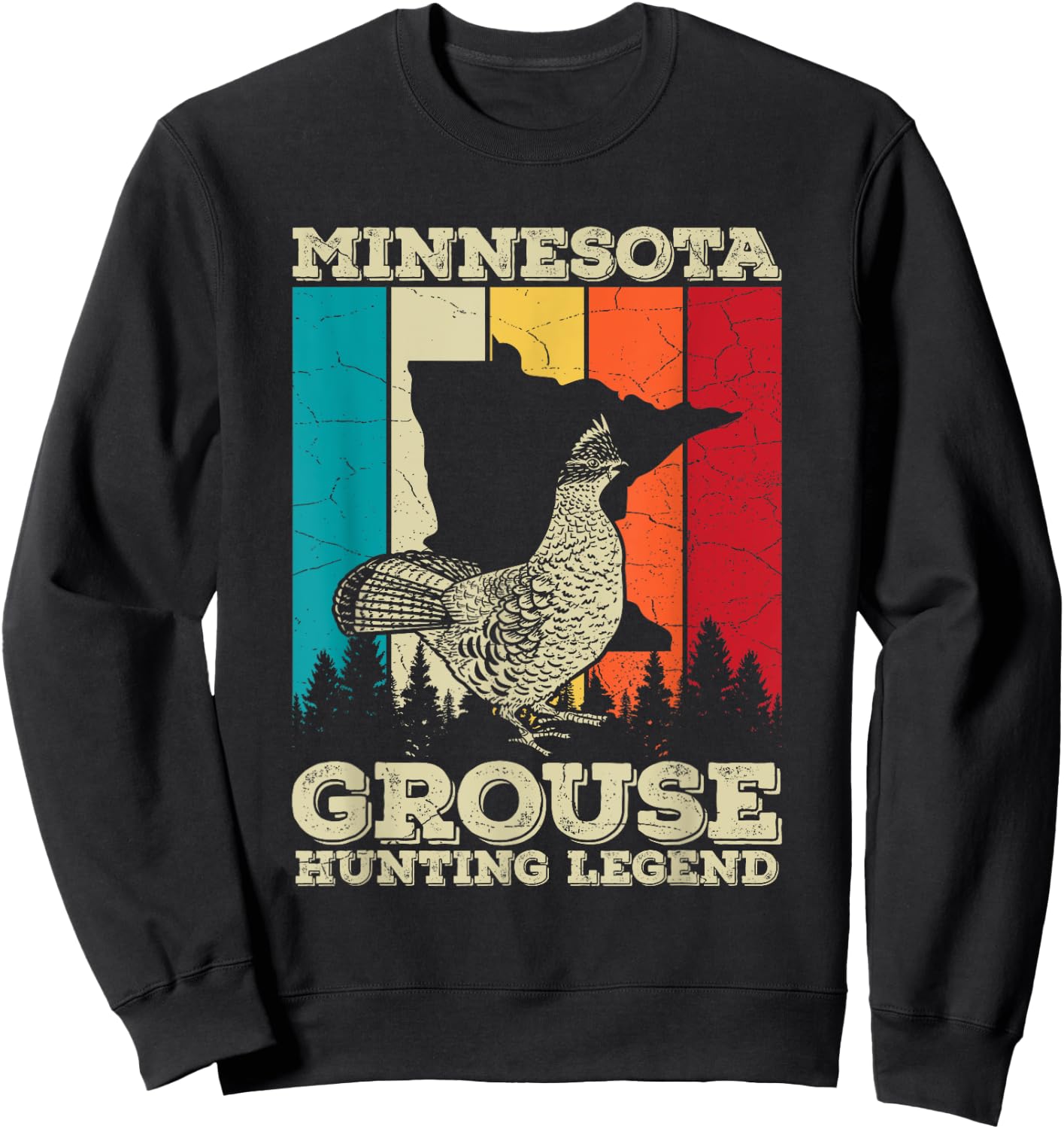 Minnesota Ruffed Grouse Quote for a Ruffed Grouse hunter Sweatshirt - Sweatshirt | Black