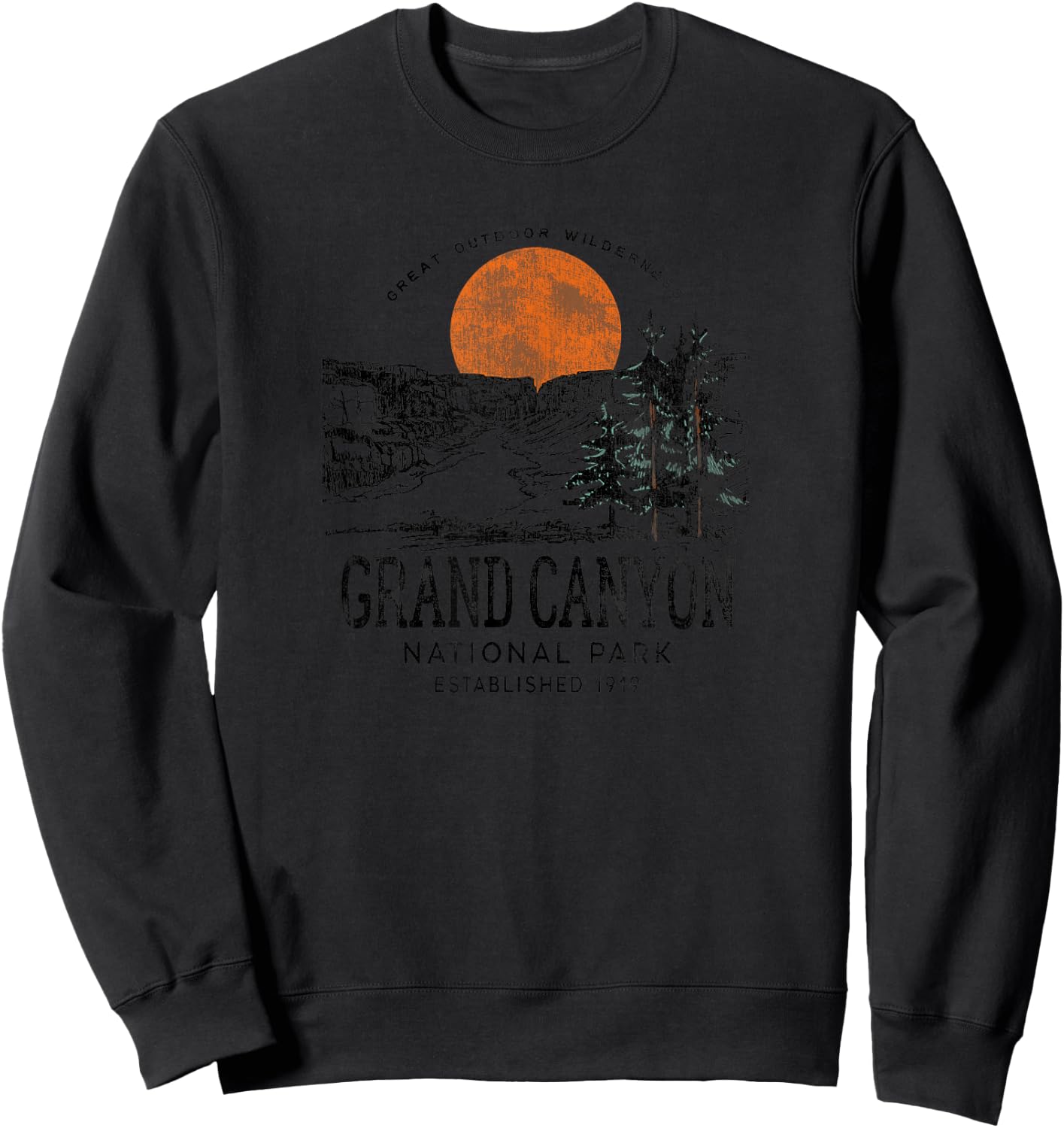 Grand Canyon National Park Great Outdoor Graphic Sweatshirt - Sweatshirt | Black