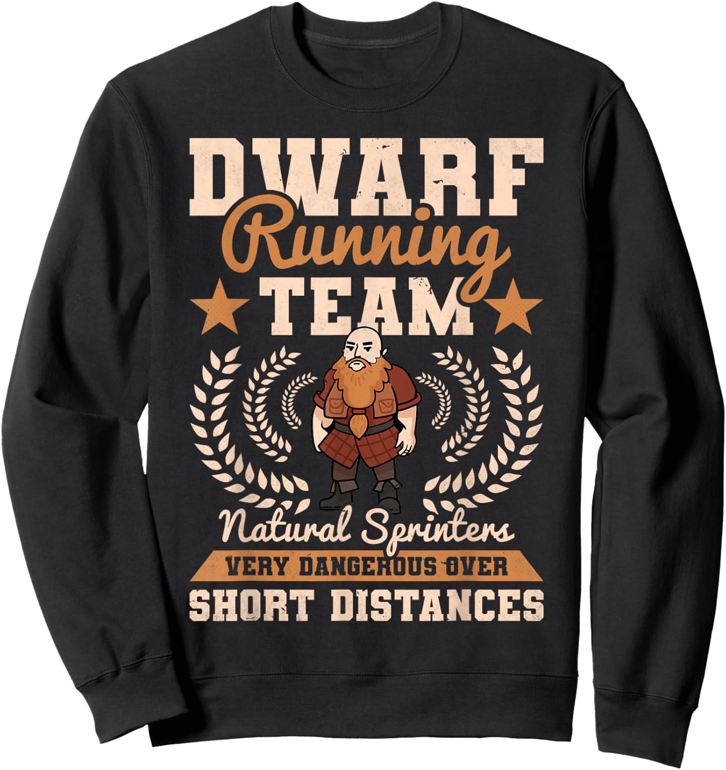 Dwarf Running Team Natural, Mythical Creatures, Monster Sweatshirt - Sweatshirt | Black