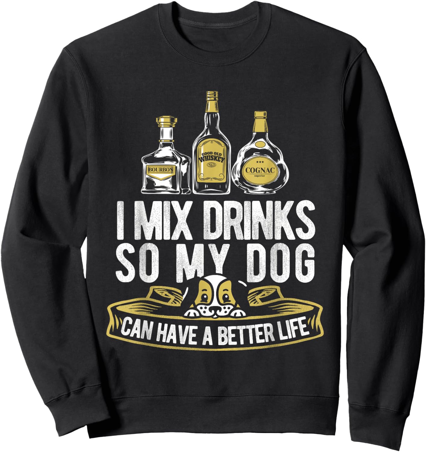 Bartending Dog Bartender - Mixologist Barkeeper Barman Sweatshirt - Sweatshirt | Black