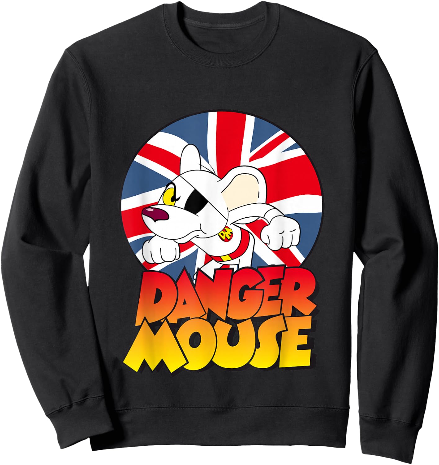 Danger Mouse Union Jack Circle Sweatshirt - Sweatshirt | Black