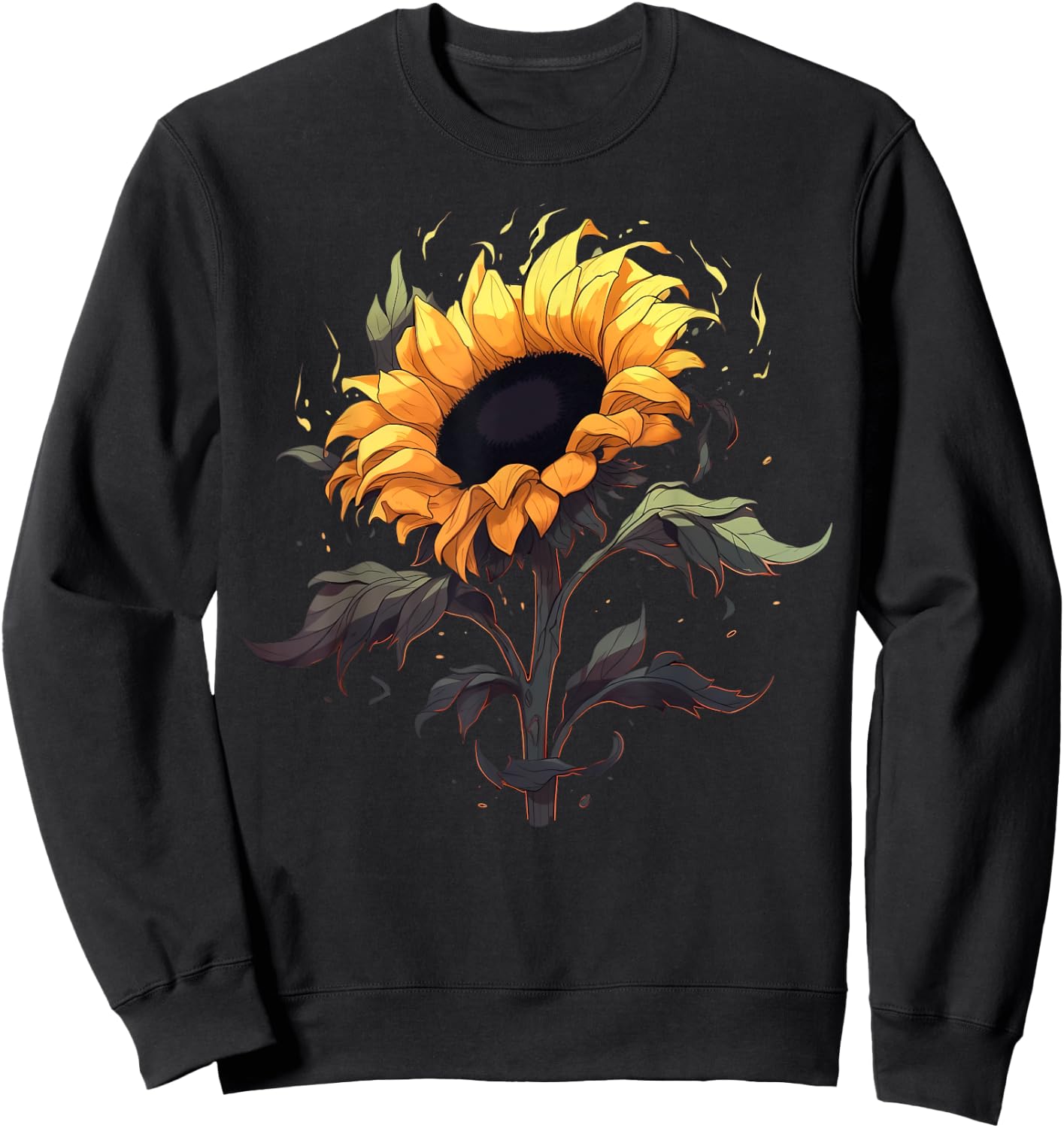 Summer Sunflower men and Sunflower Sweatshirt - Sweatshirt | Black