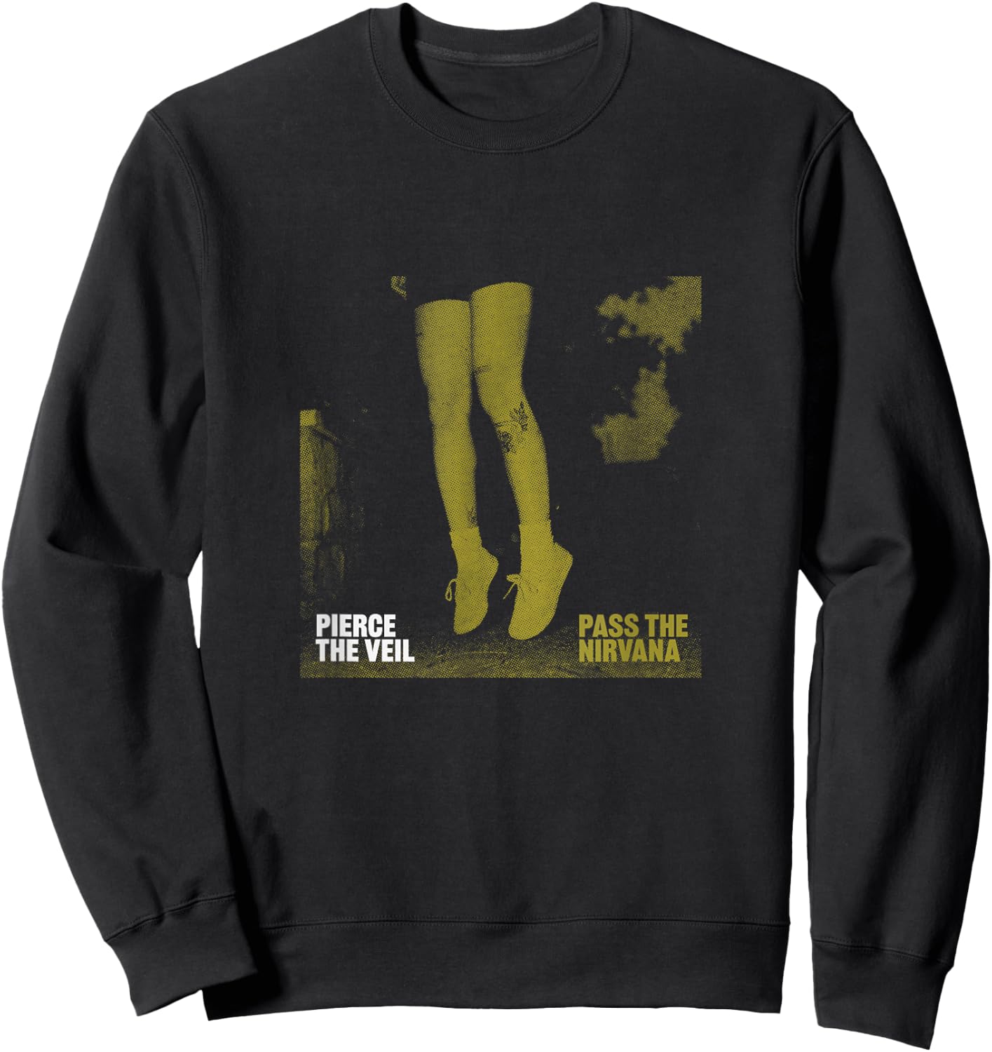 Pierce The Veil -Adult Black - Small - Pass The Nirvana Sweatshirt - Sweatshirt | Black