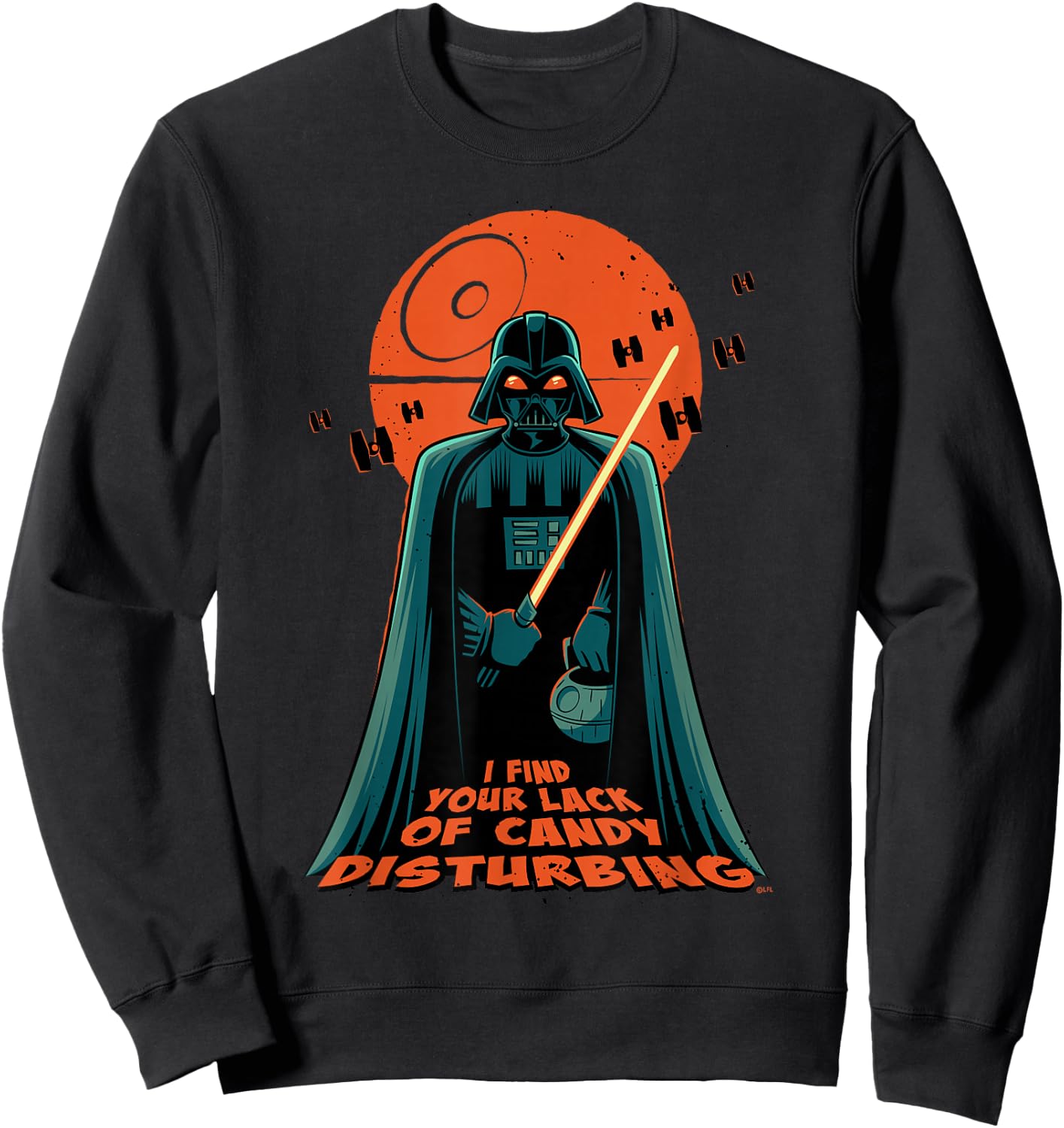 Star Wars Darth Vader Halloween Lack of Candy Disturbing Sweatshirt - Sweatshirt | Black