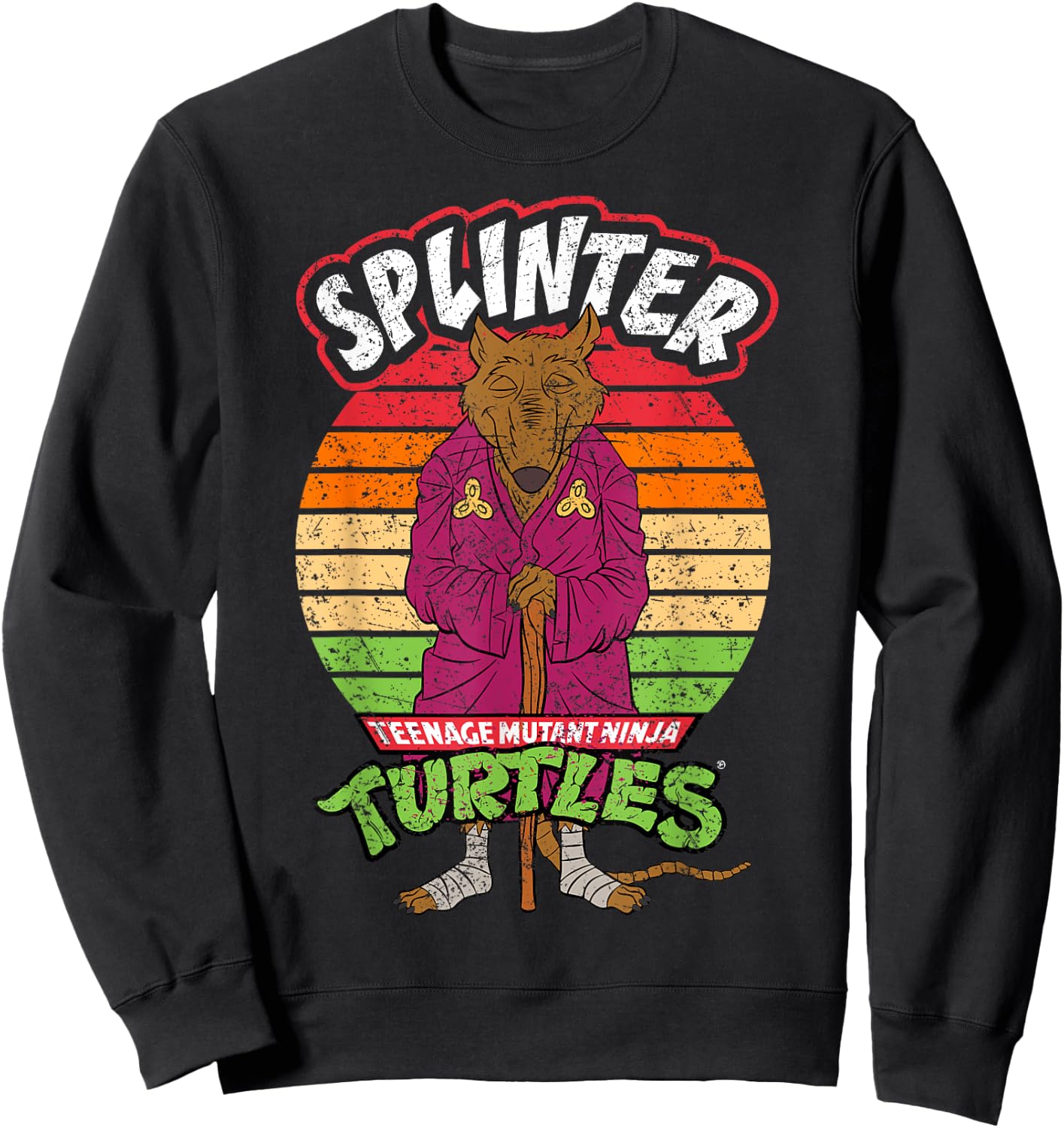 Mademark x Teenage Mutant Ninja Turtles - Teenage Mutant Ninja Turtles Splinter Ready For Action Sweatshirt - Sweatshirt | Black