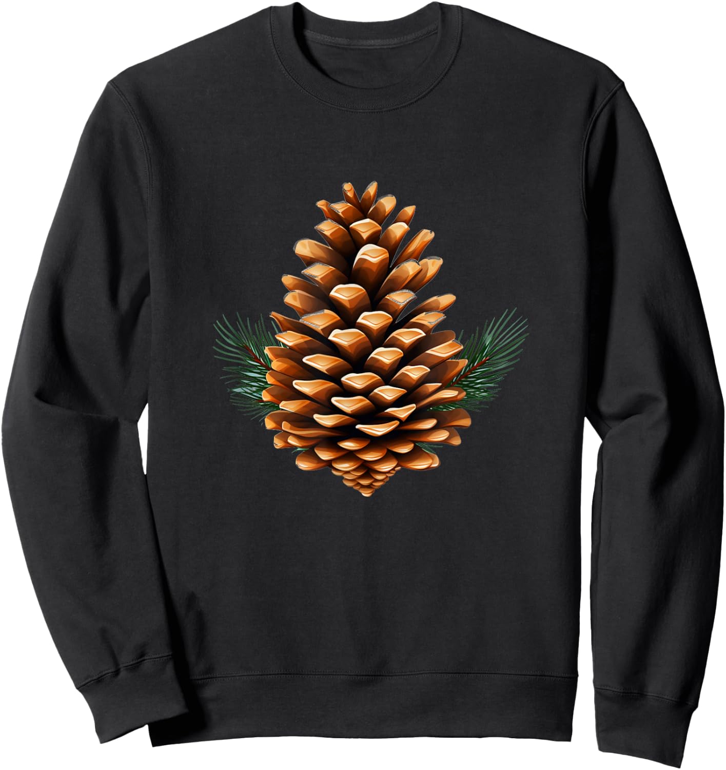 Autumn Season Lovers with cool Pine Cones Sweatshirt - Sweatshirt | Black