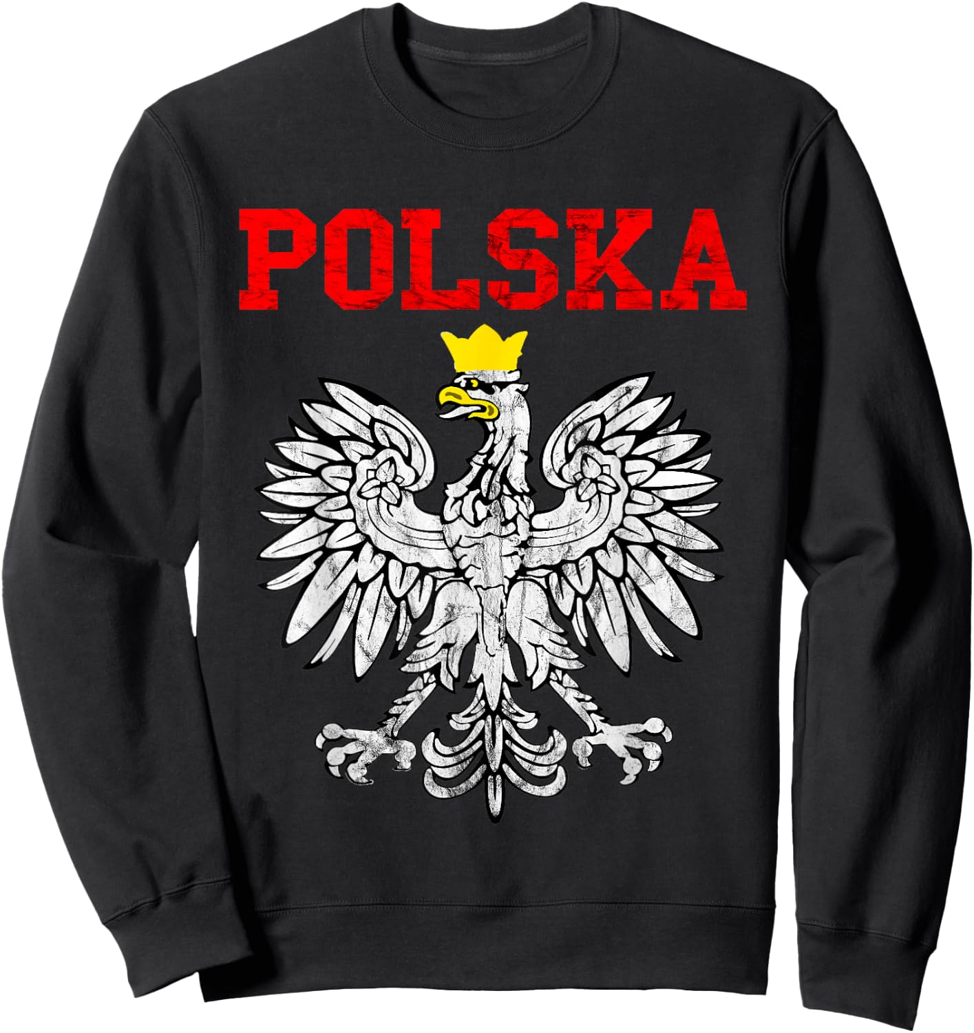 Polska Poland Eagle Pole Pride Polish Roots Poland Sweatshirt - Sweatshirt | Black
