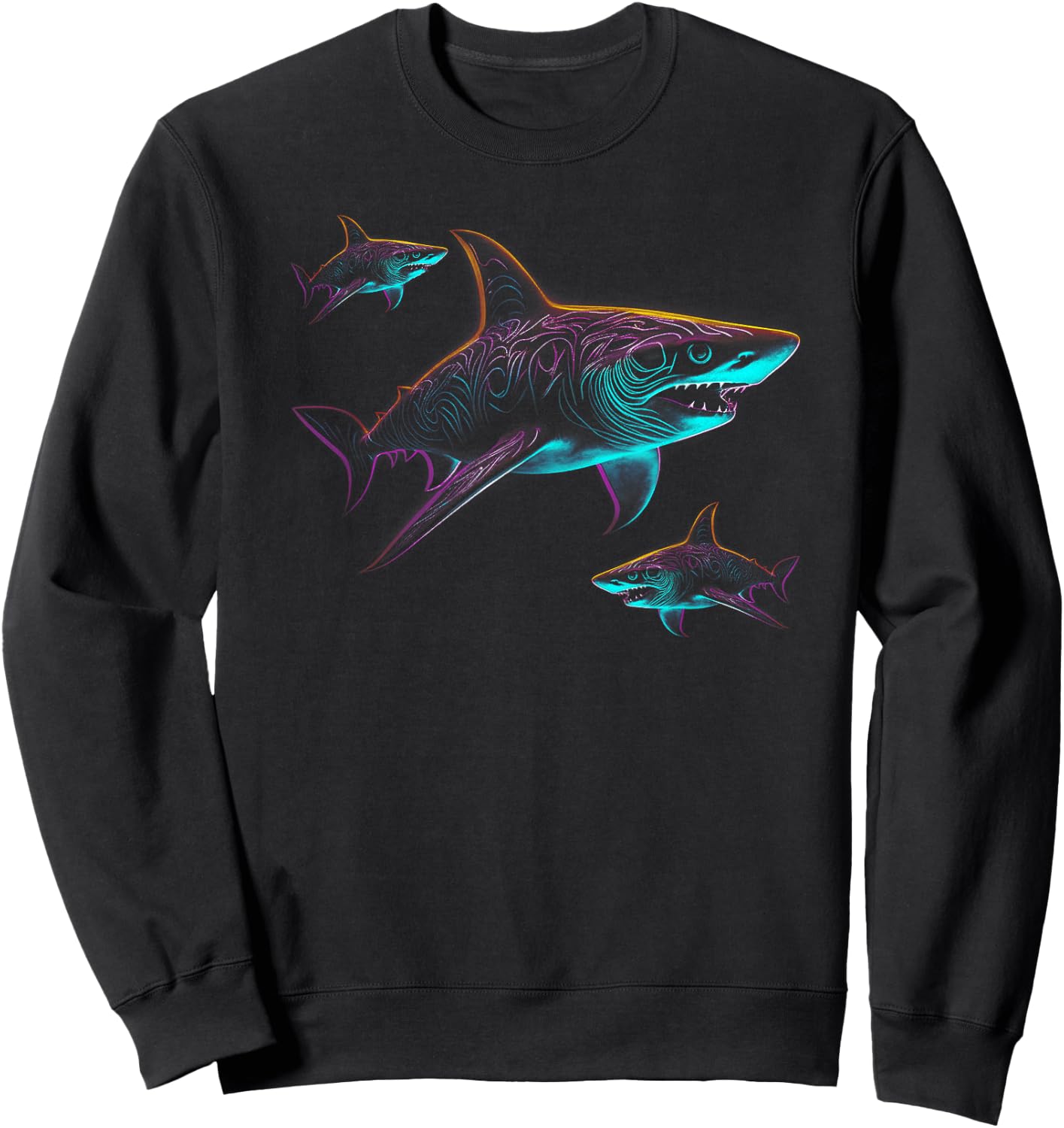 Great White Shark Ocean Fish shirt Sweatshirt - Sweatshirt | Black