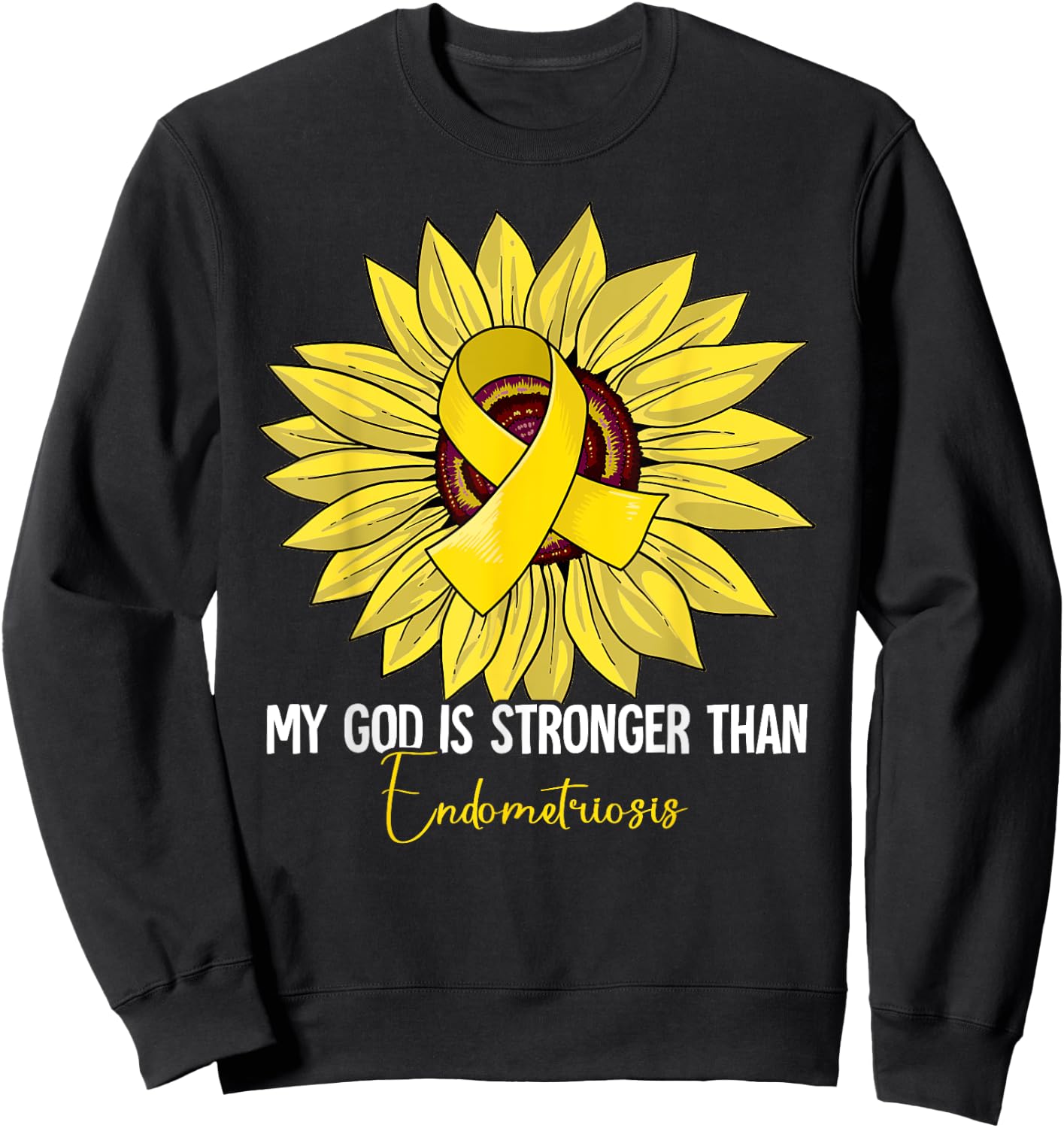 Endometriosis Awareness Gifts Endometriosis Awareness - Black, -Adults, Short Sleeve, Small Sweatshirt - Sweatshirt | Black