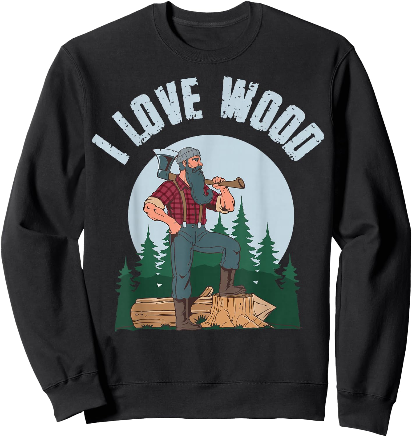 I Love Wood Sweatshirt - Sweatshirt | Black