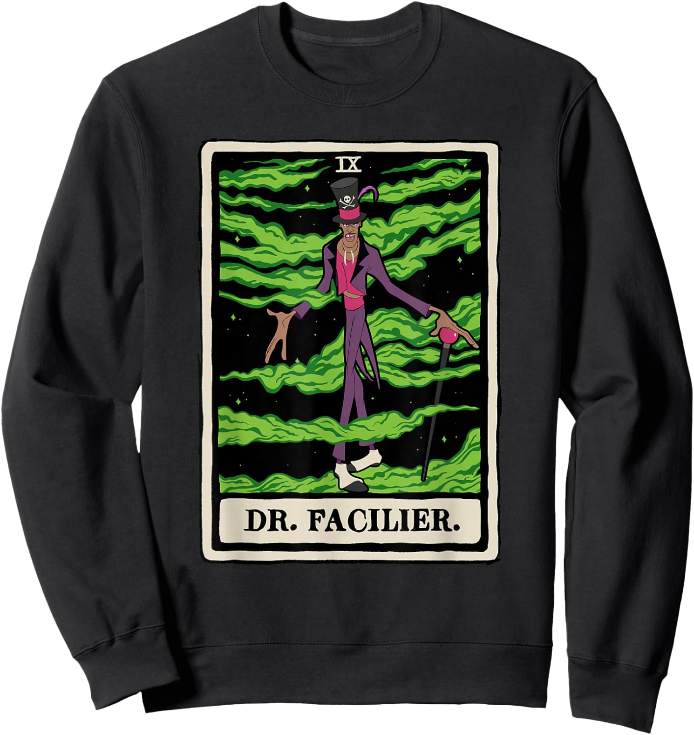 Disney Villains Dr. Facilier Tarot Card Sweatshirt - Sweatshirt | Black