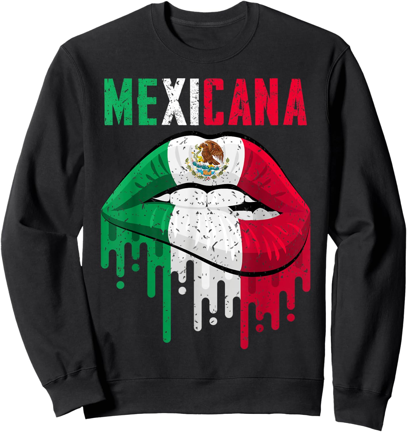Mexican Flag Shirt Girl Women Kids Toddler Mexicana Pride Sweatshirt - Sweatshirt | Black