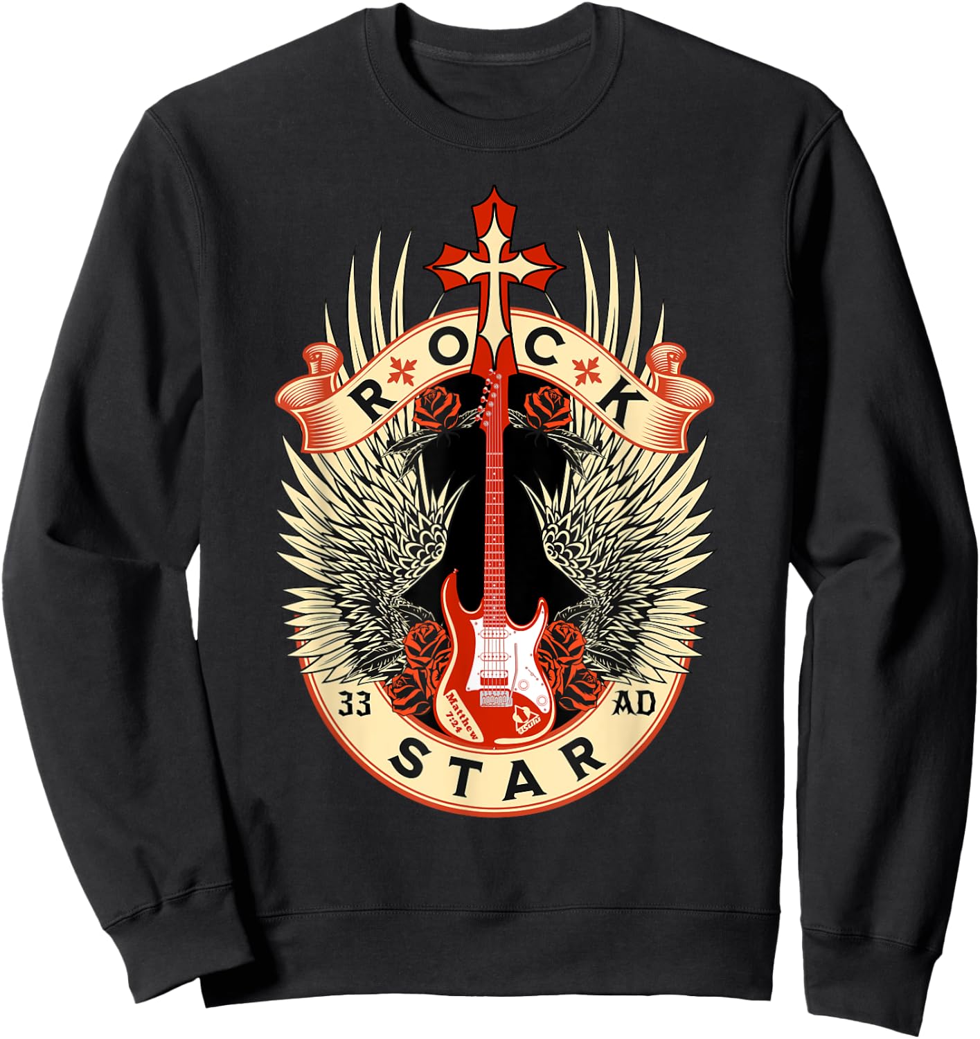 Jesus is My Rock, My Salvation, and My Star Since 33ad Sweatshirt - Sweatshirt | Black