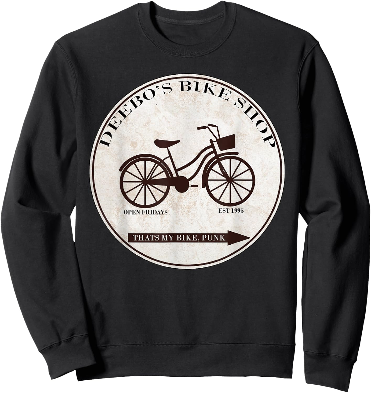Deebo's Bike Shop Open Friday Funny Sweatshirt - Sweatshirt | Black