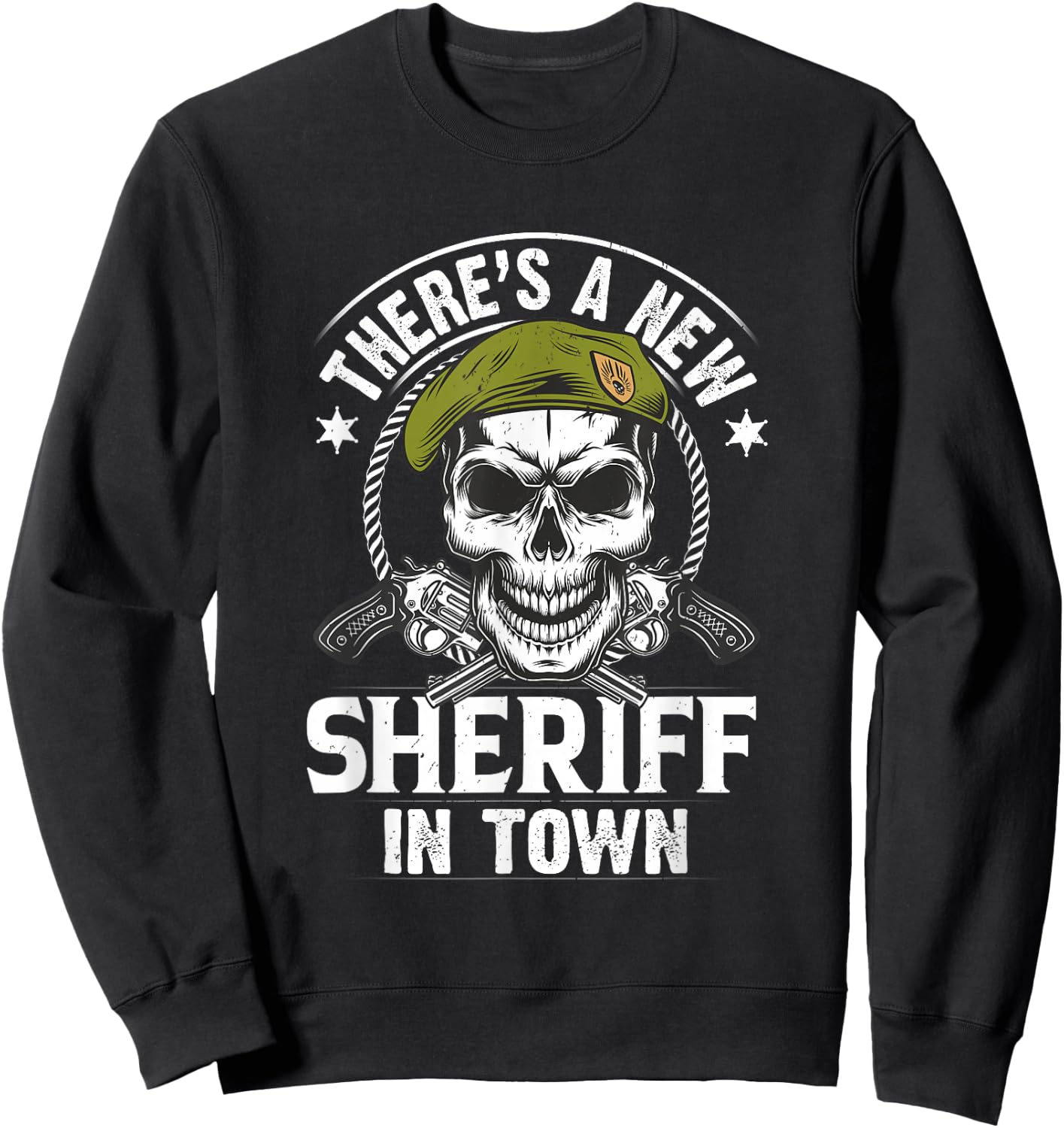 Sheriff on Duty Sheriff Star Police Officer Badge Sweatshirt - Sweatshirt | Black