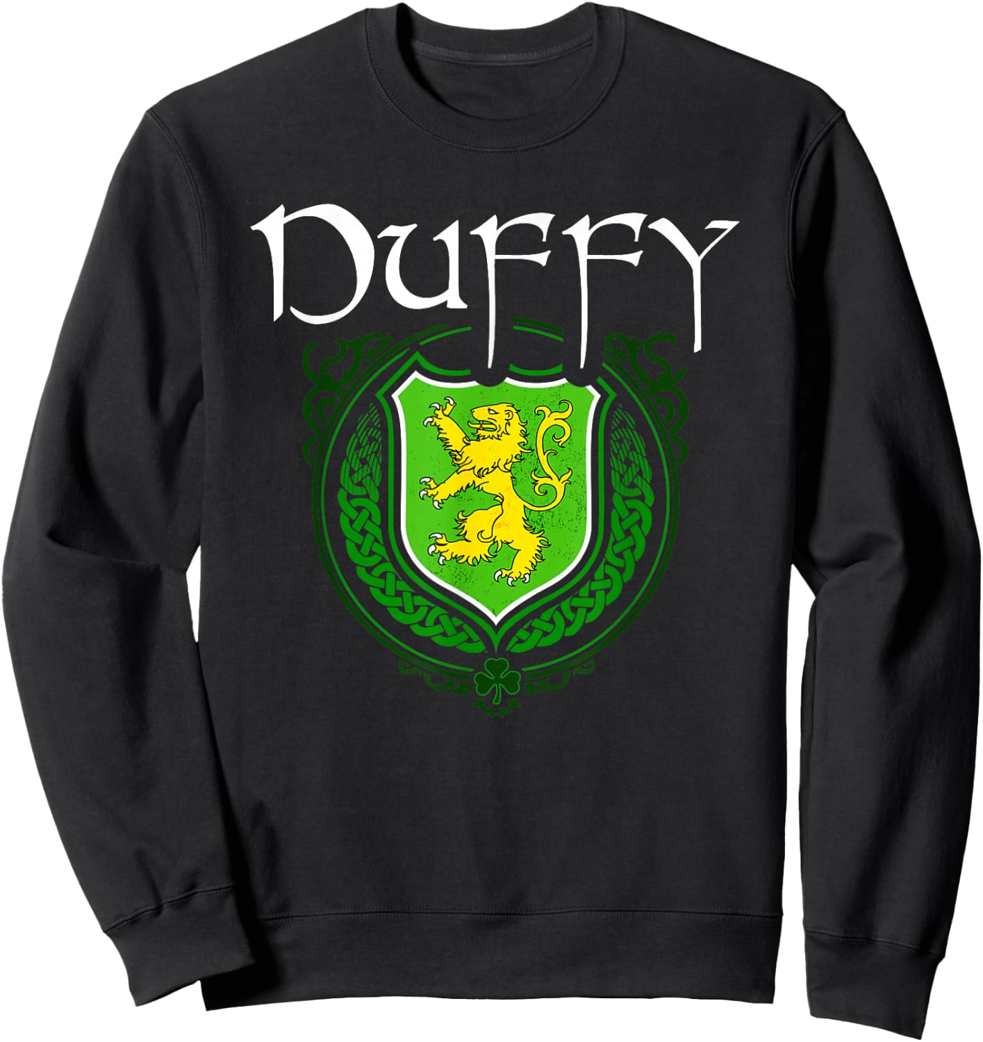 Duffy Surname Irish Clan Tartan Badge Ireland Sweatshirt - Sweatshirt | Black