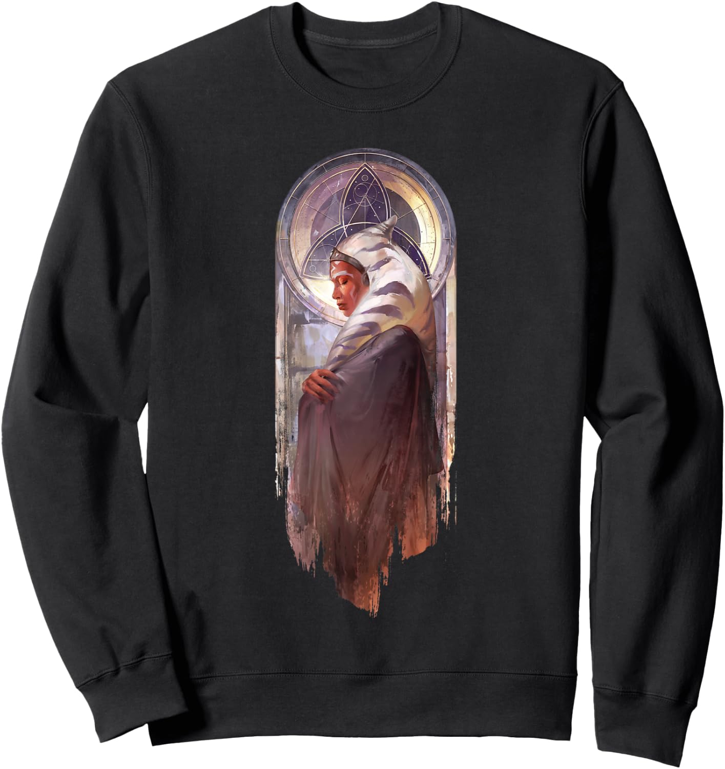 Star Wars: Ahsoka Side View Artistic Painting Portrait Sweatshirt - Sweatshirt | Black