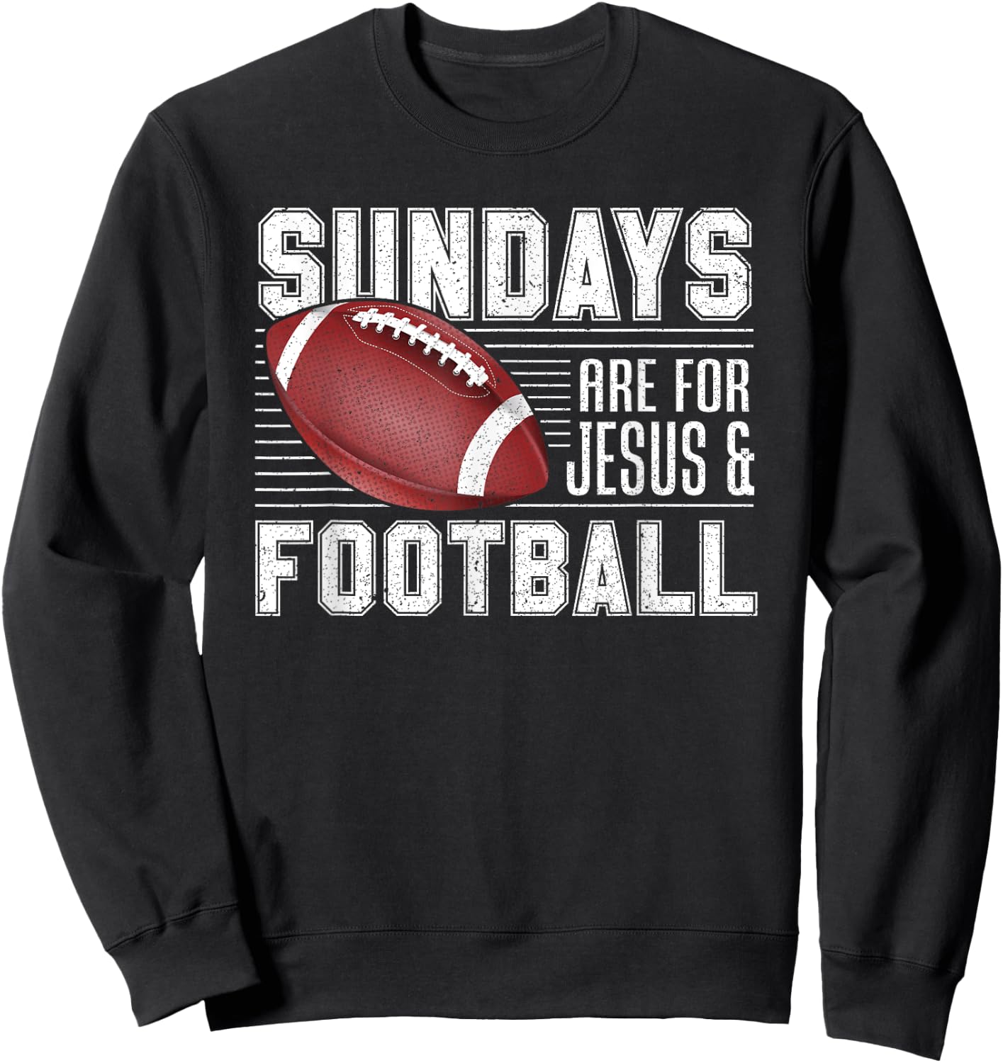 Sundays Are For Jesus & Football Draft Day Fantasy Football Sweatshirt - Sweatshirt | Black