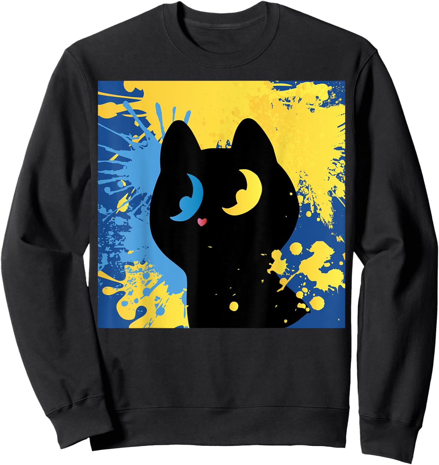 Ukrainian cats Ukraine Ukraine Flag cat lovers Sweatshirt - Sweatshirt | Black