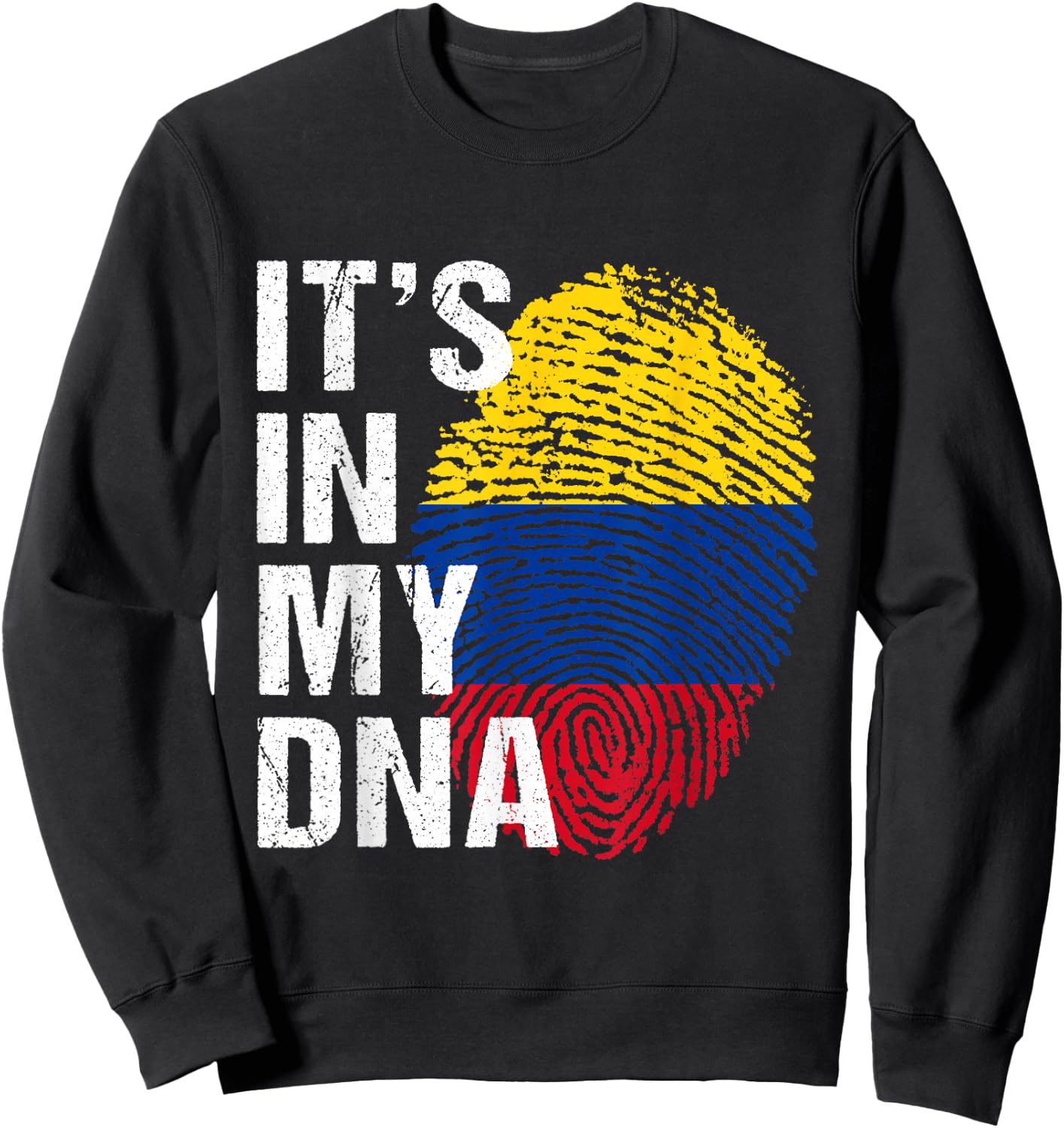 It's in My DNA colombian proud men women kids colombia Sweatshirt - Sweatshirt | Black