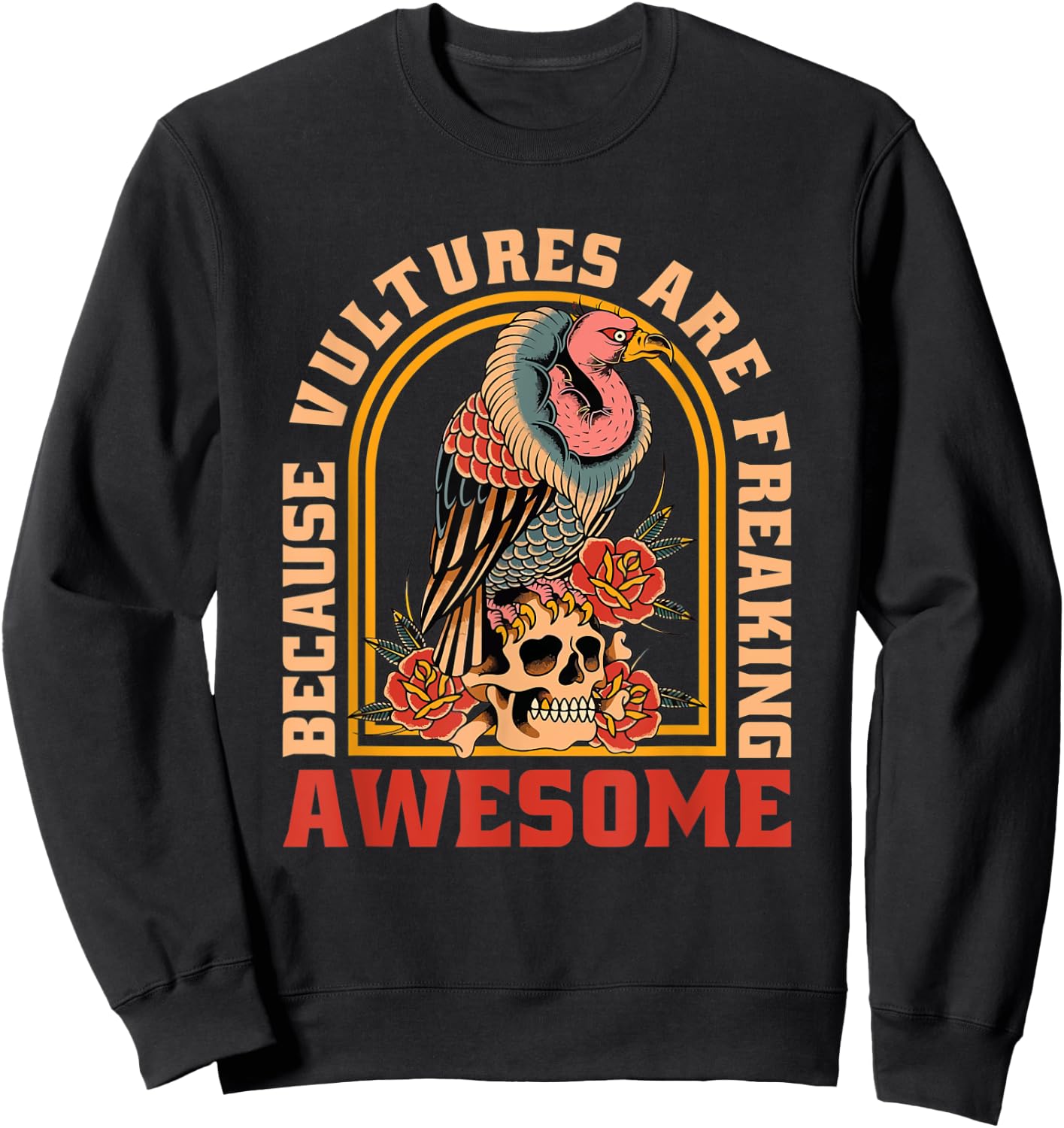 Vulture Shirt For Vulture Watcher Buzzard Scavenger Turkey Sweatshirt - Sweatshirt | Black