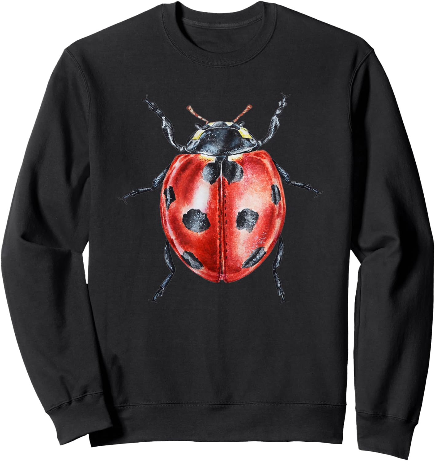 cute ladybug Hand drew for lovers of insects Bug Sweatshirt - Sweatshirt | Black