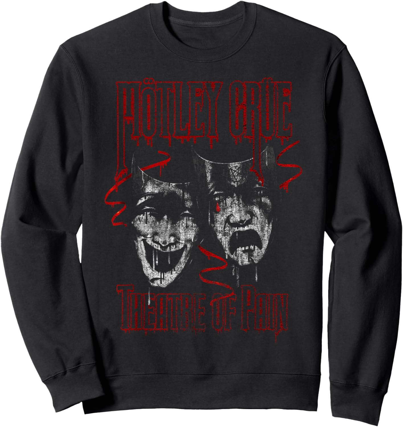 Mötley Crüe – Theatre Of Pain Rustic Drip Sweatshirt - Sweatshirt | Black