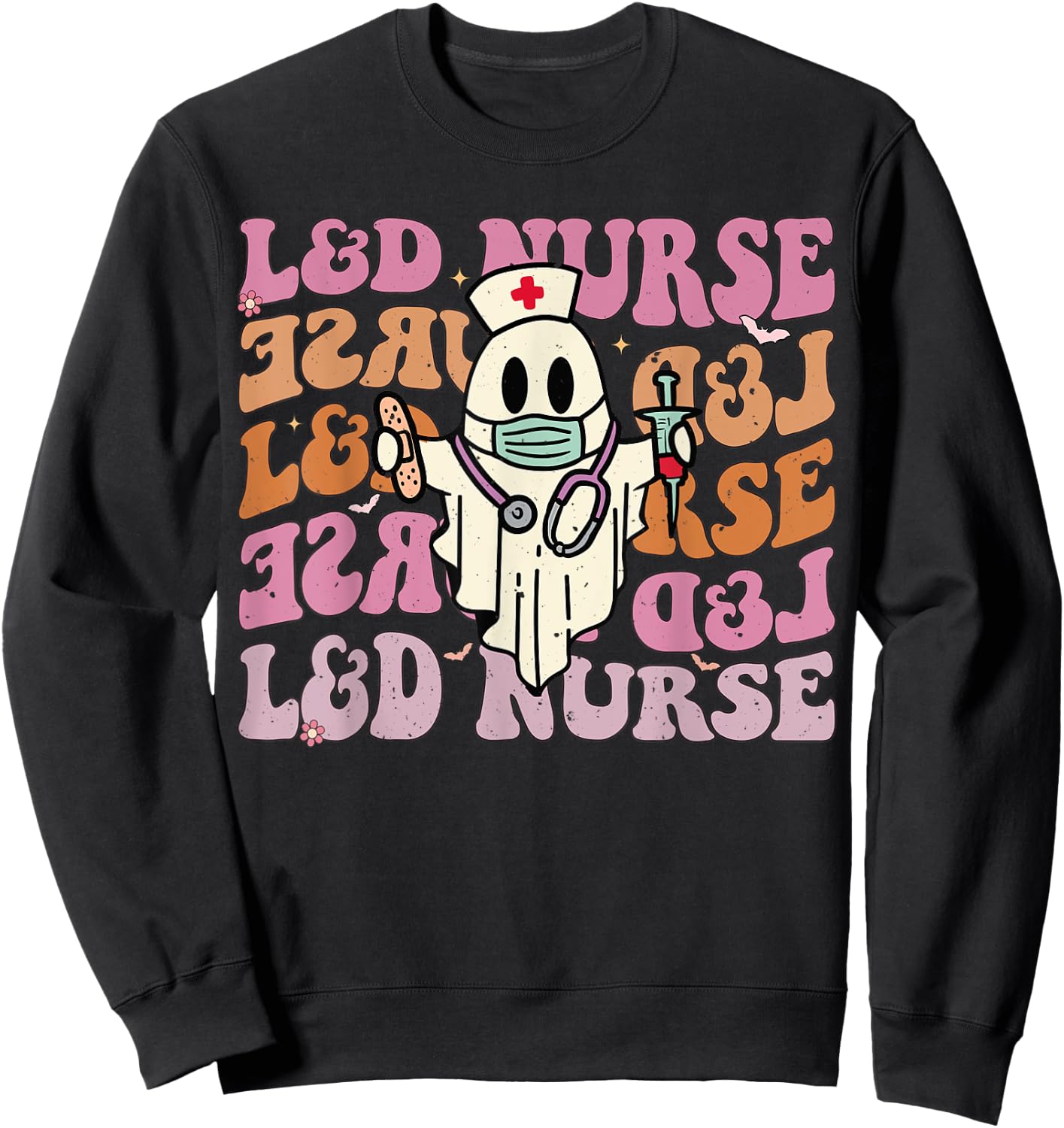 Groovy Labor & Delivery Funny Halloween Costume L&D Nurse Sweatshirt - Sweatshirt | Black