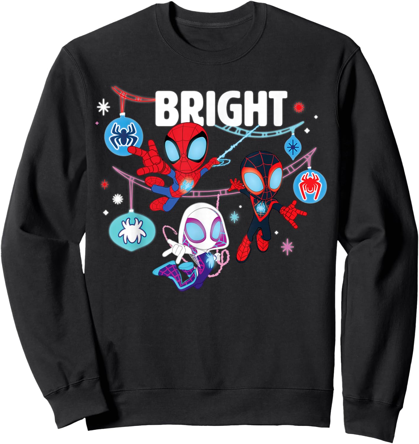 Marvel Spidey and His Amazing Friends Bright Christmas Sweatshirt - Sweatshirt | Black