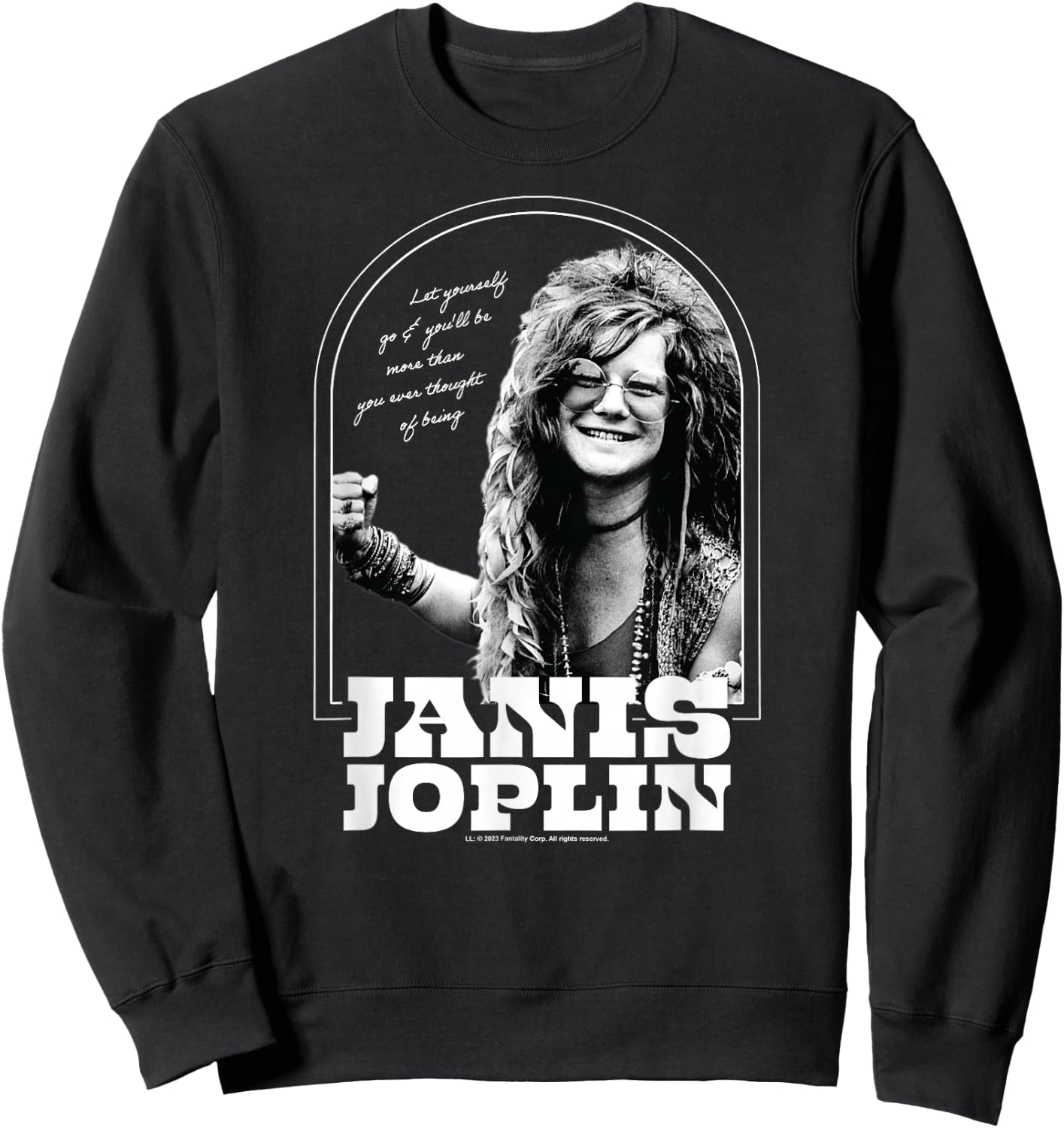 Janis Joplin - Let Yourself Go Be More Sweatshirt - Sweatshirt | Black