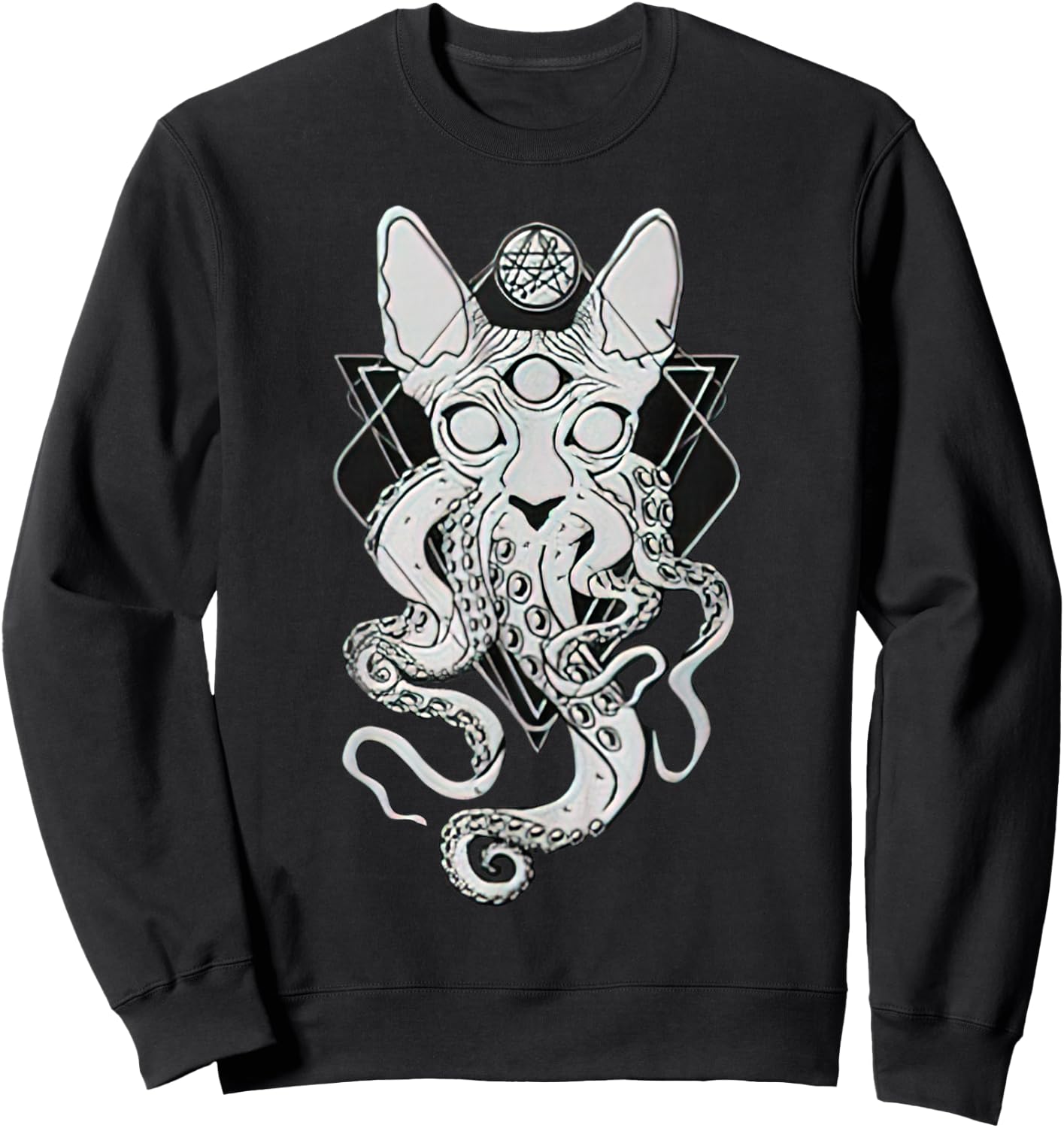 CATHULHU - the cosmic tentacle cat Sweatshirt - Sweatshirt | Black