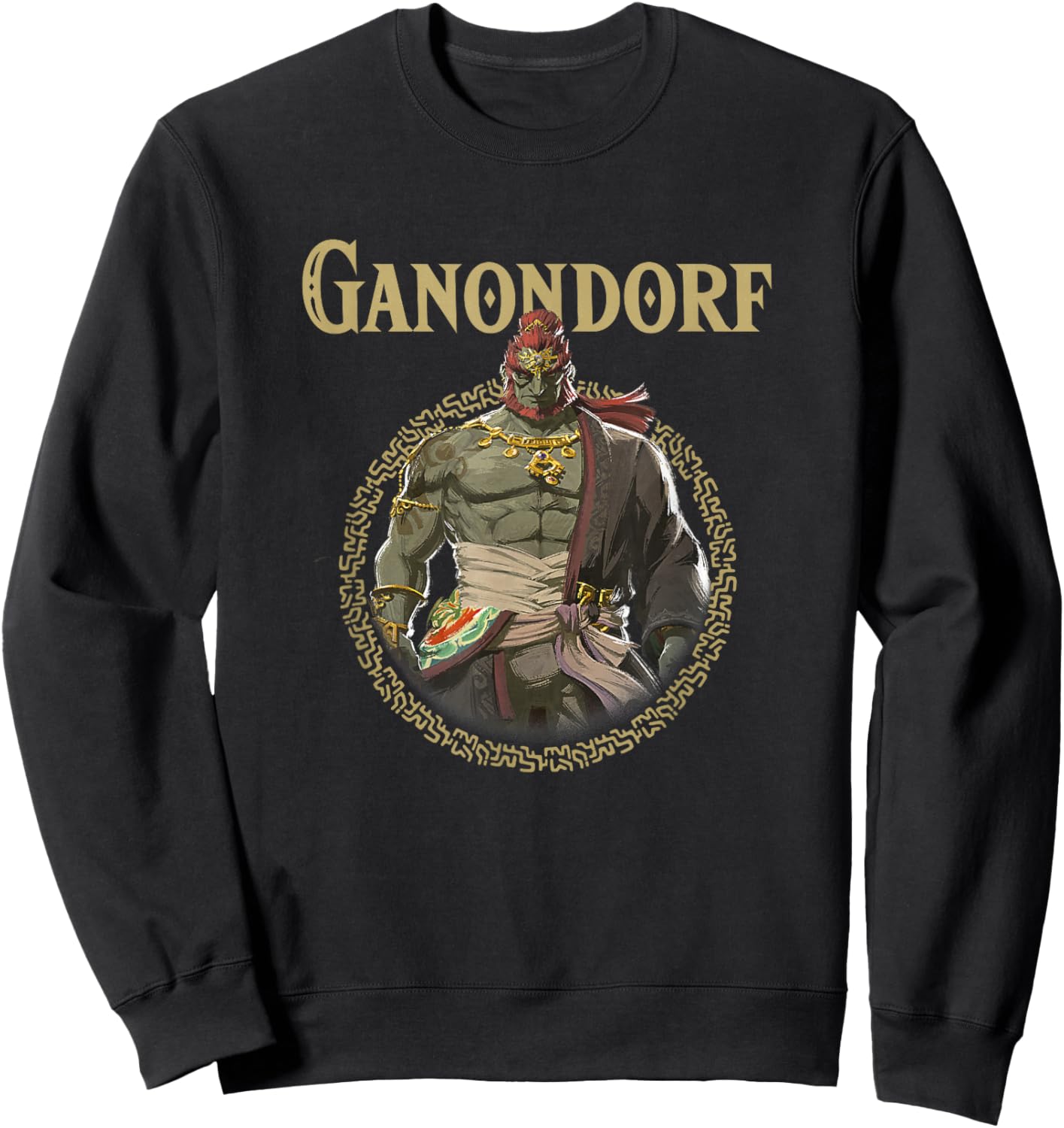 The Legend of Zelda Tears Of The Kingdom Ganondorf Badge Sweatshirt - Sweatshirt | Black