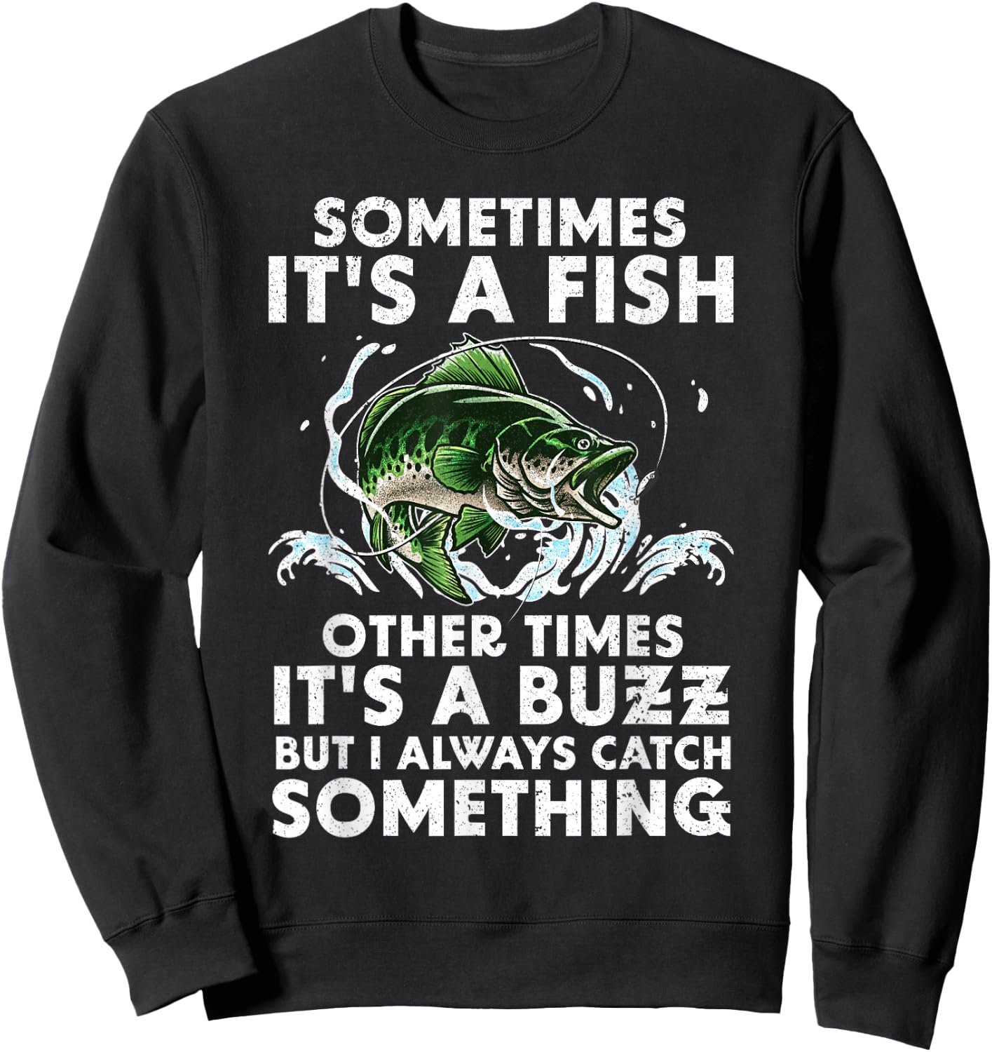 Cool Fishing Design Women Fishing Rod Fish Fisherman Small Sweatshirt - Sweatshirt | Black