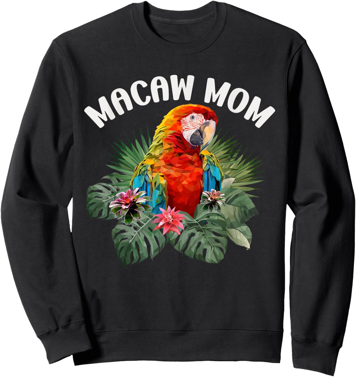 Macaw Mom Cute Scarlet Macaw Parrot Bird Women's Sweatshirt - Sweatshirt | Black