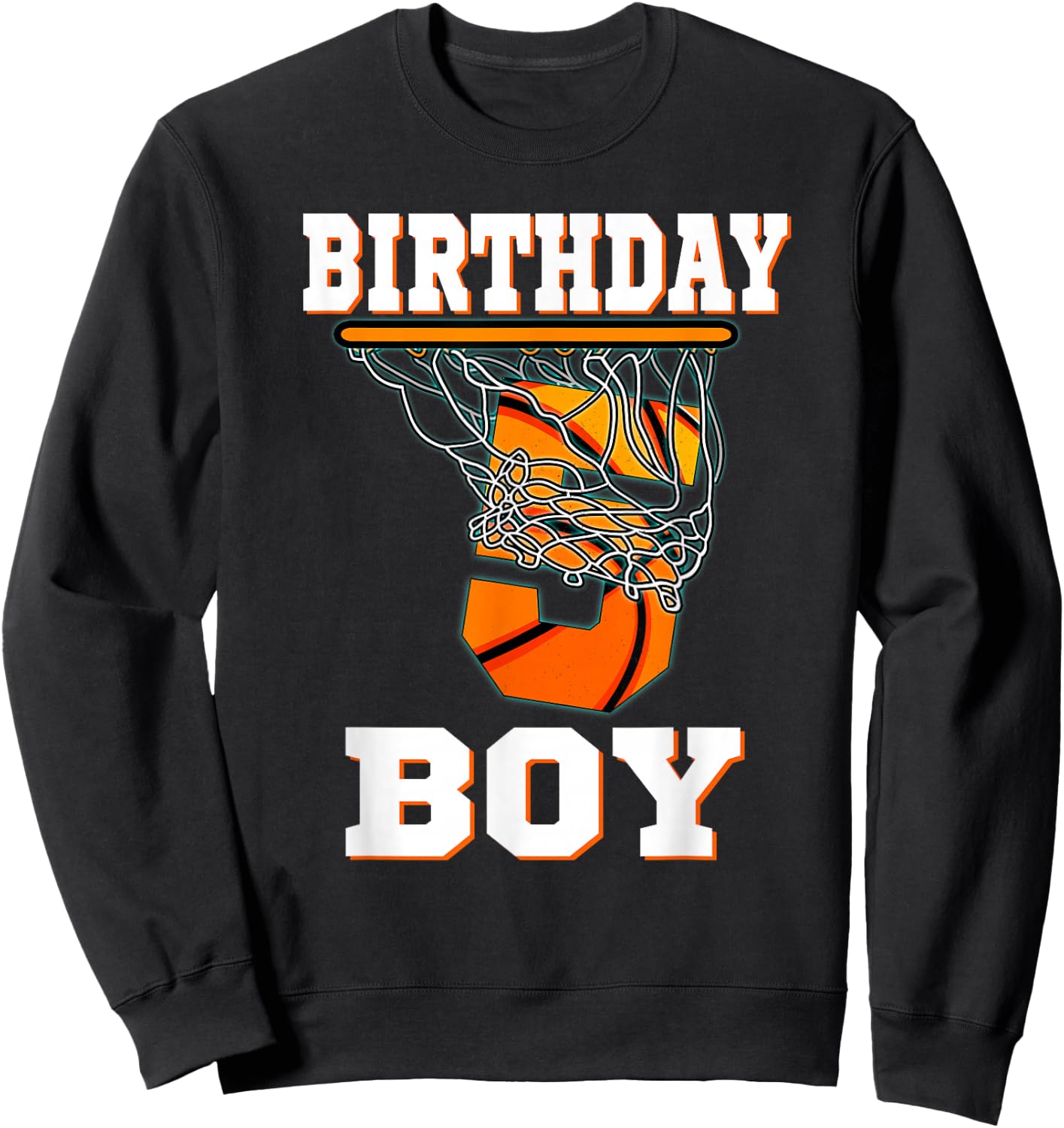 5 Years Old Basketball Boy 5th Birthday Party Celebration Sweatshirt - Sweatshirt | Black