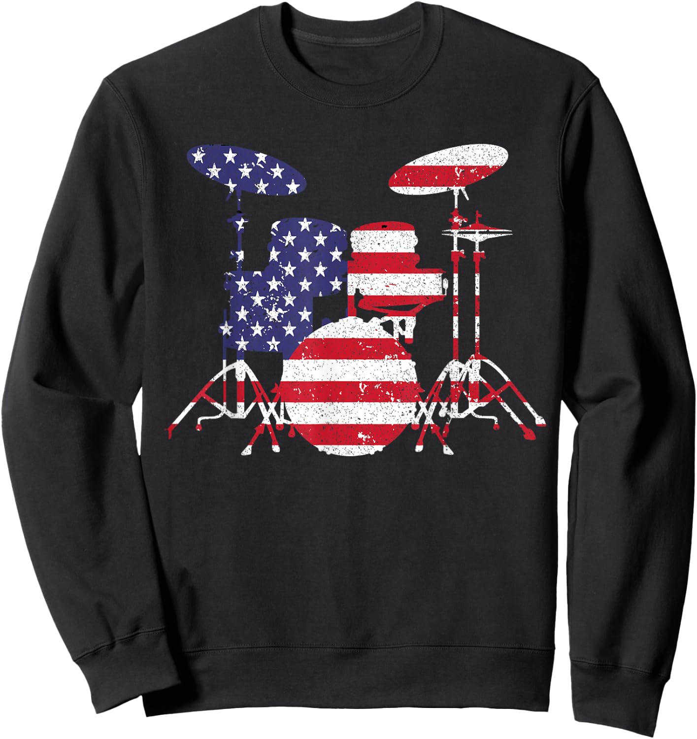 Best Drum Design Women Drum Set Drumming Drummer Sweatshirt - Sweatshirt | Black