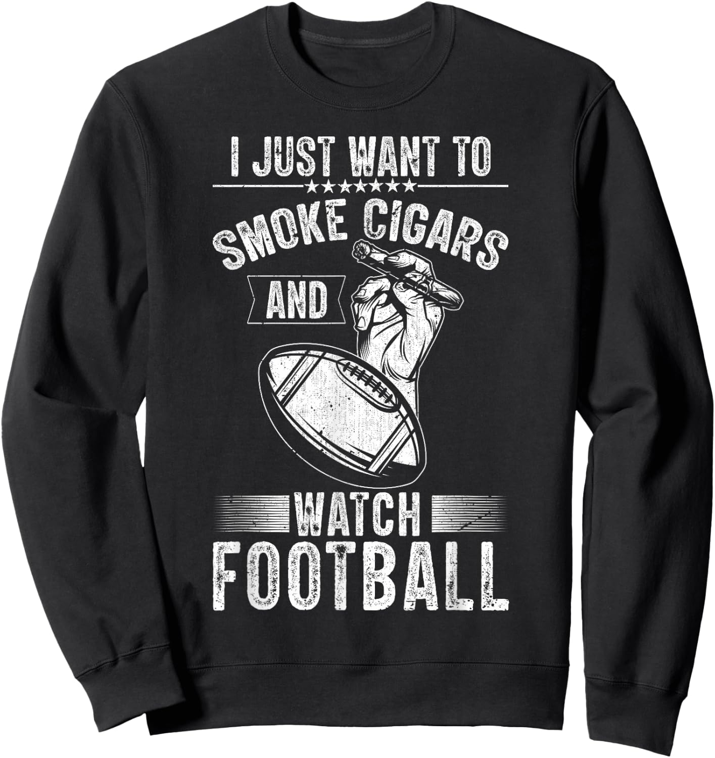 Gameday Smoke Cigars and Watch Football Sweatshirt - Sweatshirt | Black