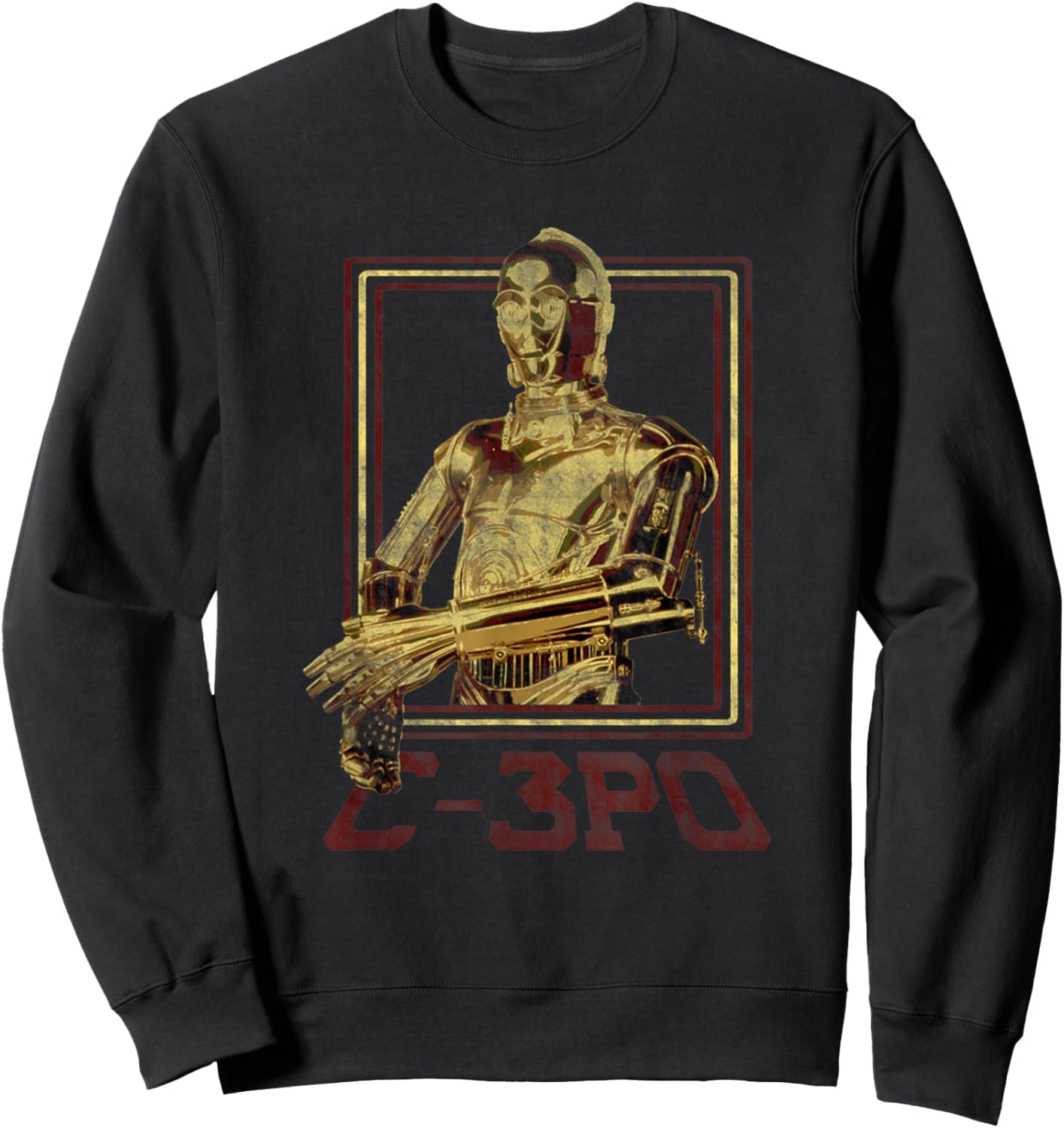 Star Wars Classic C-3PO Vintage Droid Retro Box Portrait Sweatshirt - Sweatshirt | Black