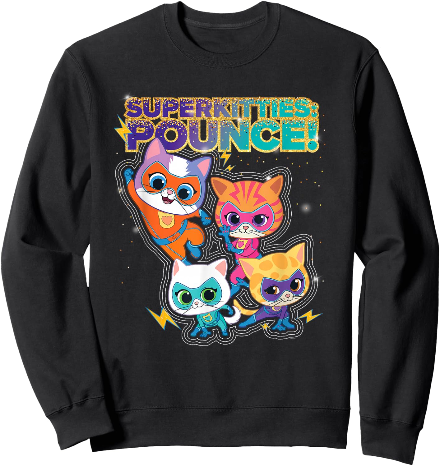 Disney Junior SuperKitties Pounce! Full Team Sweatshirt - Sweatshirt | Black