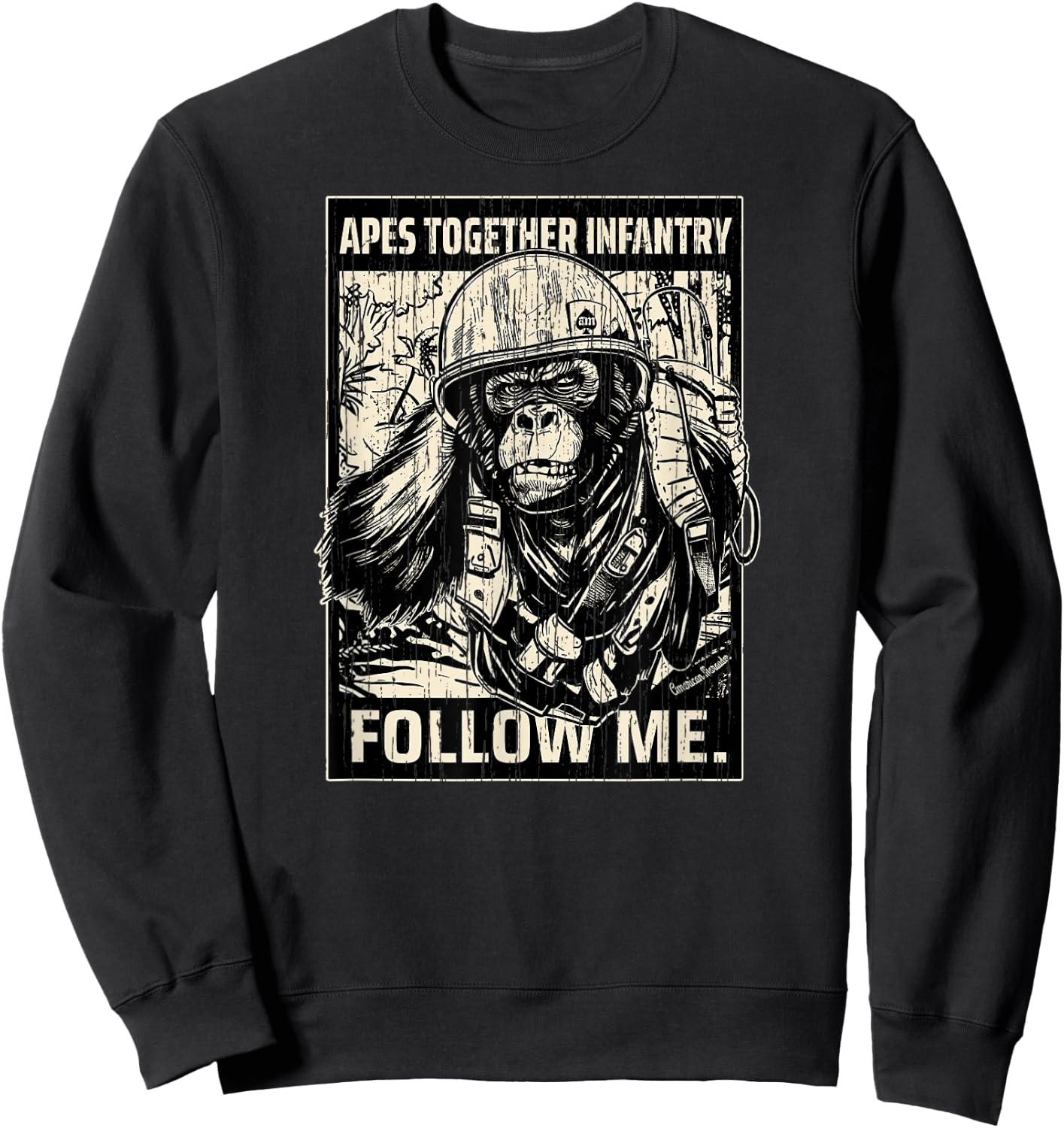 American Marauder: Apes Together Infantry Follow Me Sweatshirt - Sweatshirt | Black