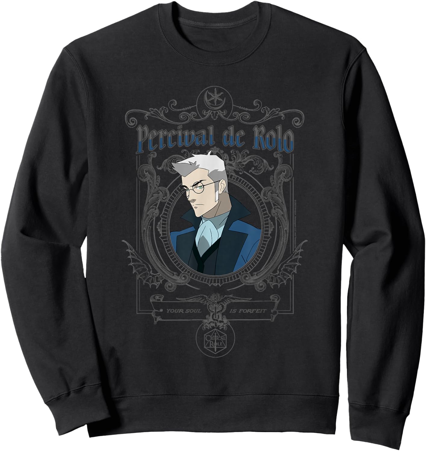 The Legend of Vox Machina Percy Goth Frame Small Sweatshirt - Sweatshirt | Black