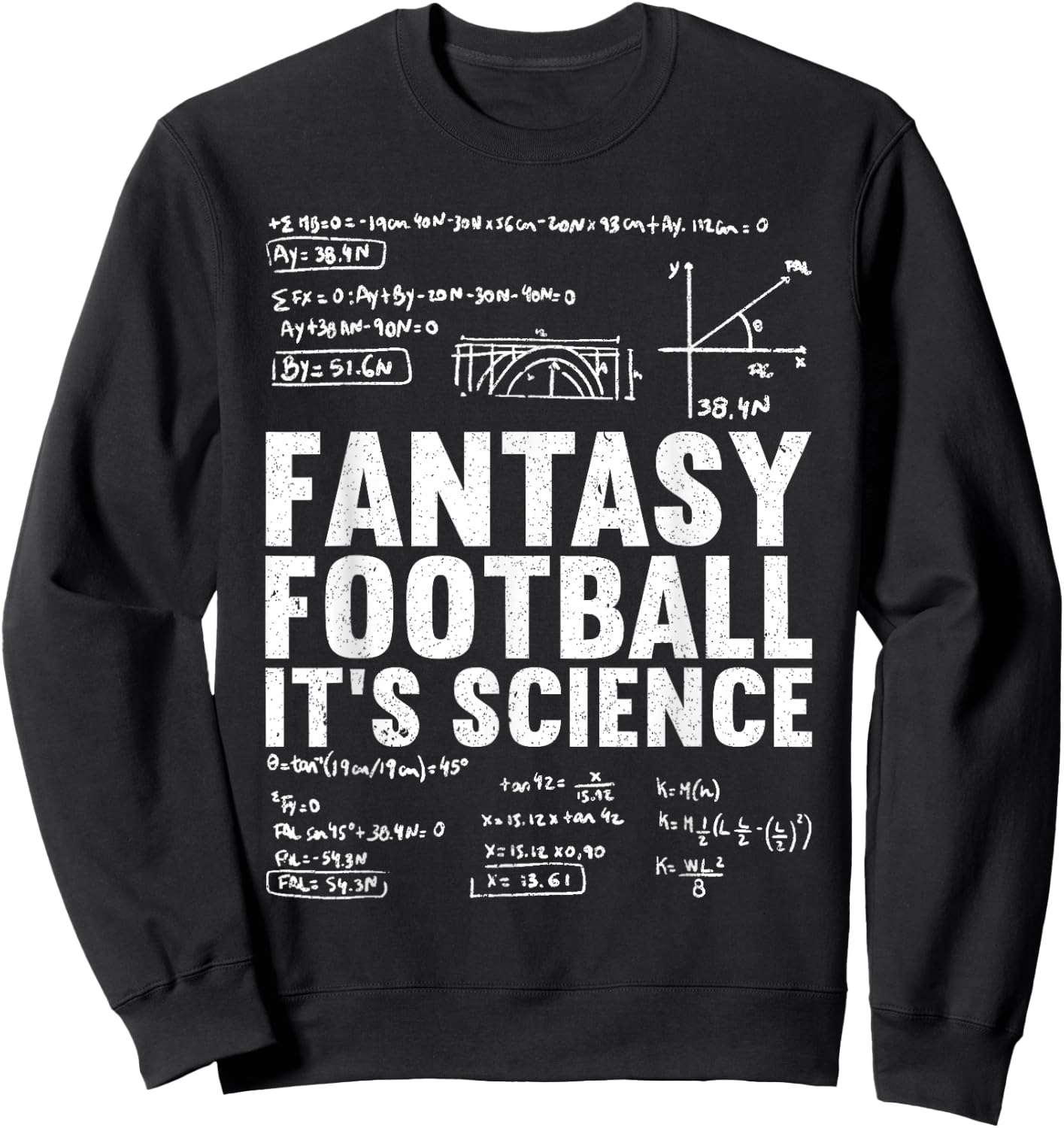 Fantasy Football It's Science | Draft Funny Fantasy Football Sweatshirt - Sweatshirt | Black