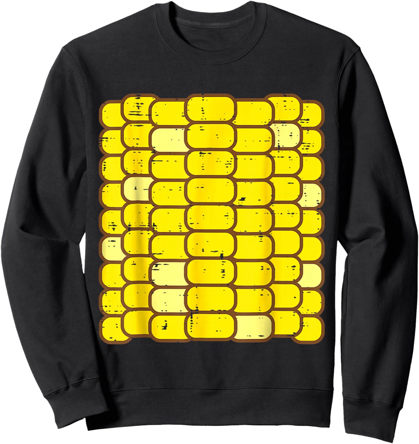 Corn Halloween Costume Funny Foodie Farmer Men Women Kids Sweatshirt - Sweatshirt | Black